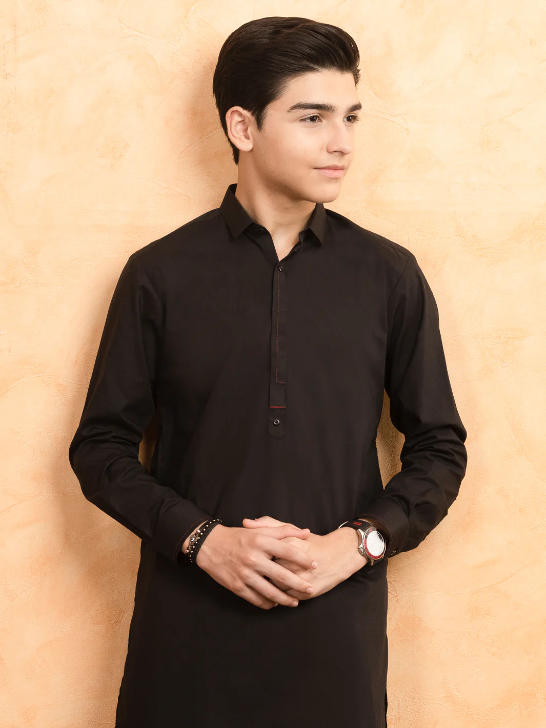 Black Cotton Kurta Trouser - ALT-KS-043 - Image 2