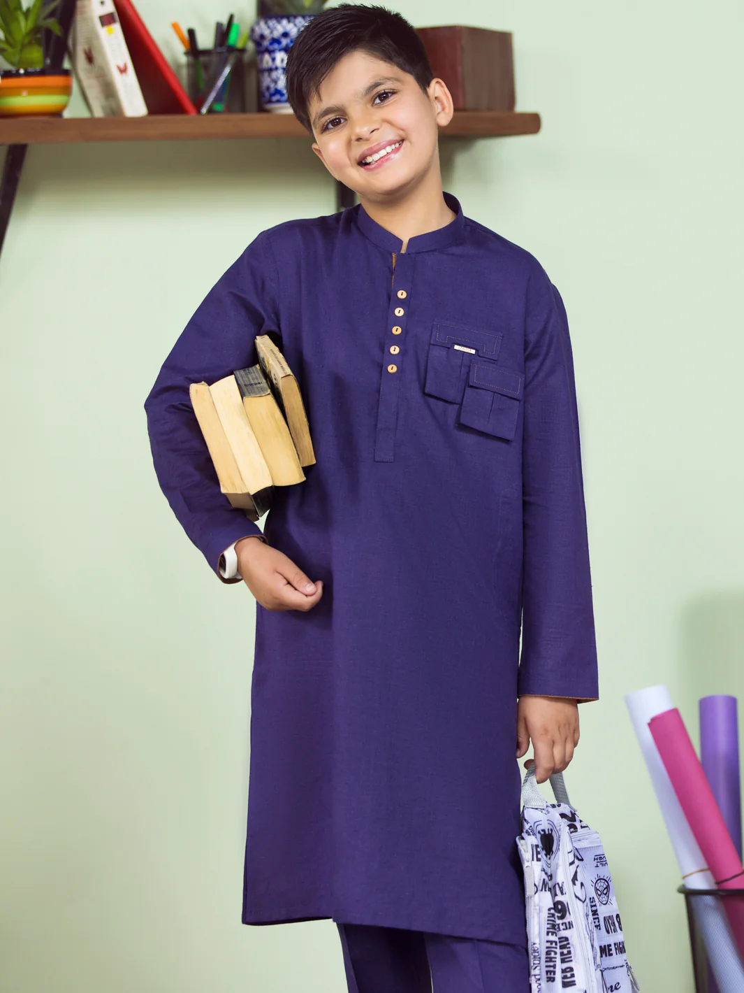 Purple Kurta Trouser - ALT-KT-014 - Image 4