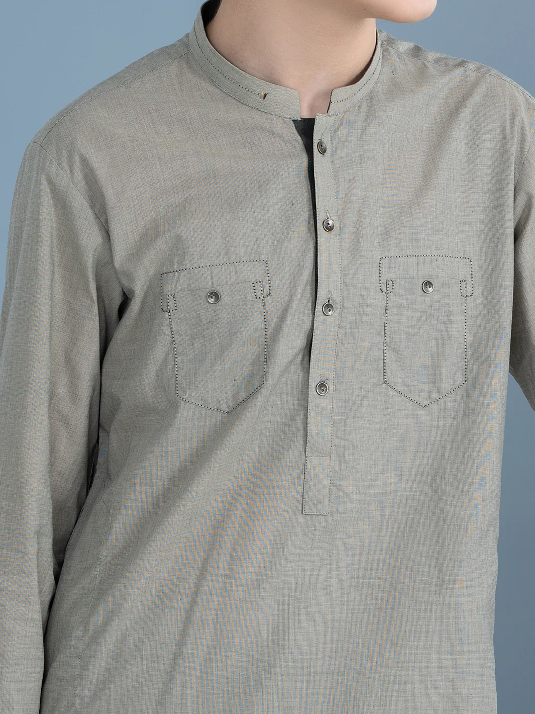 Green Cotton Kurta Trouser - ALT-KT-021 - Image 2