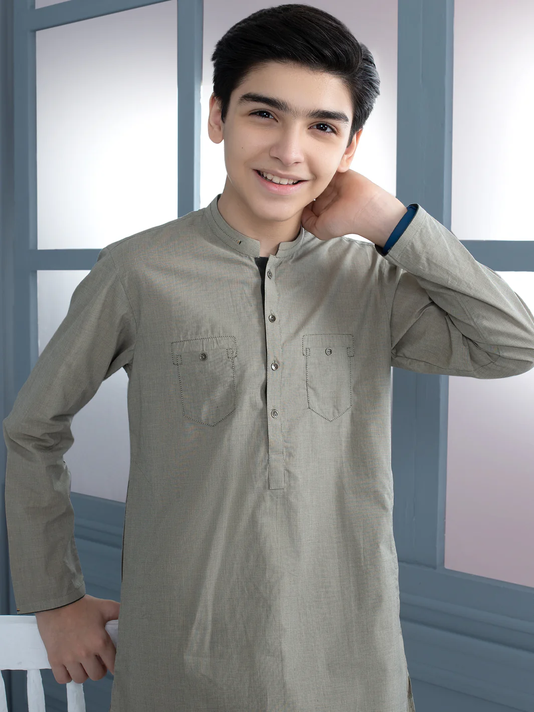 Green Cotton Kurta Trouser - ALT-KT-021 - Image 4
