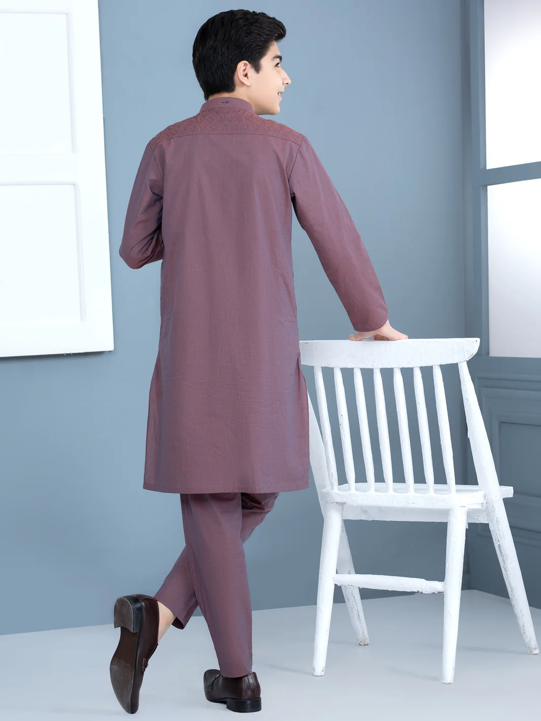 Purple Cotton Kurta Trouser - ALT-KT-027 - Image 3