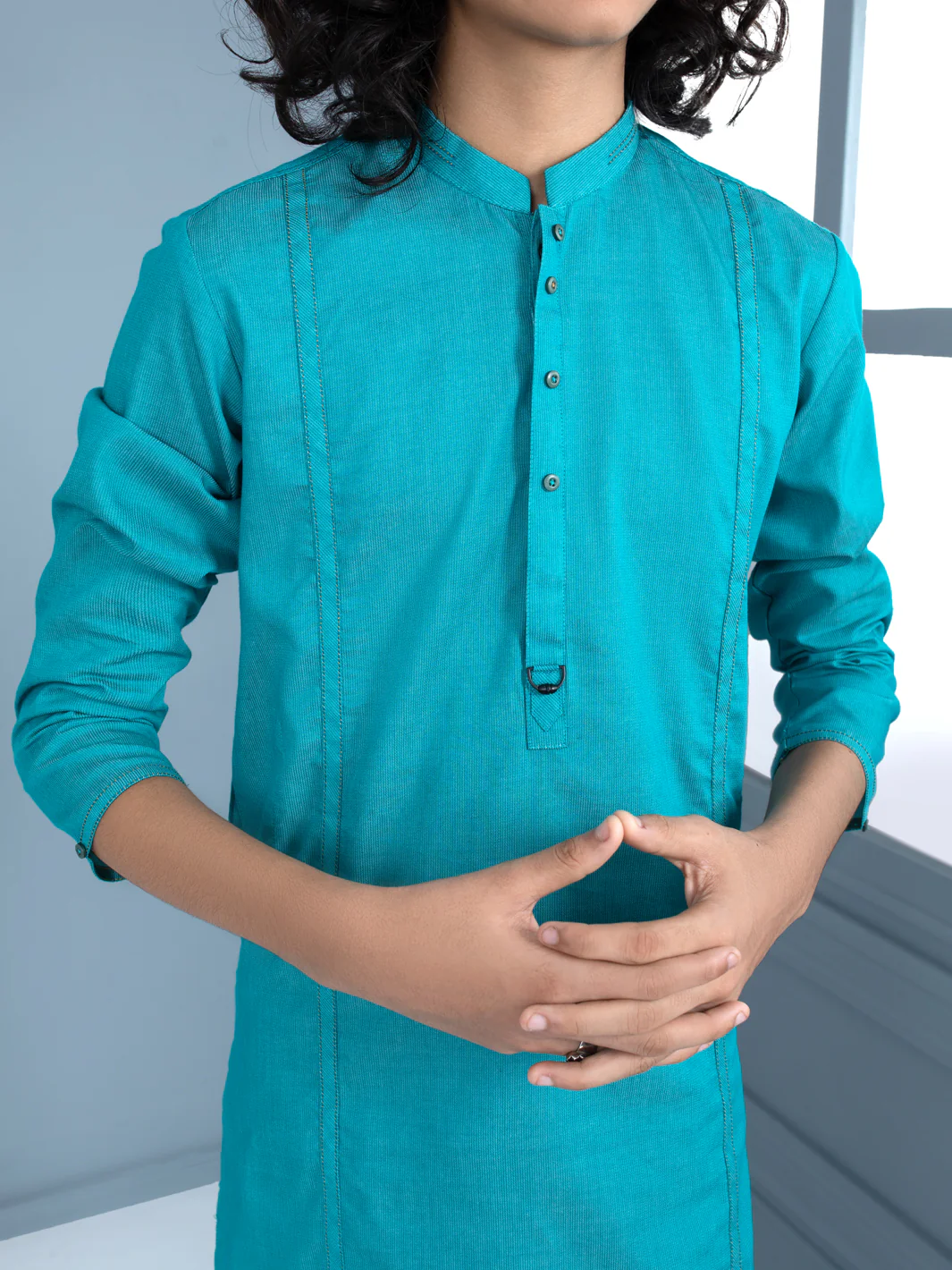 Sea Green Blended Kurta Trouser - ALT-KT-029 - Image 2