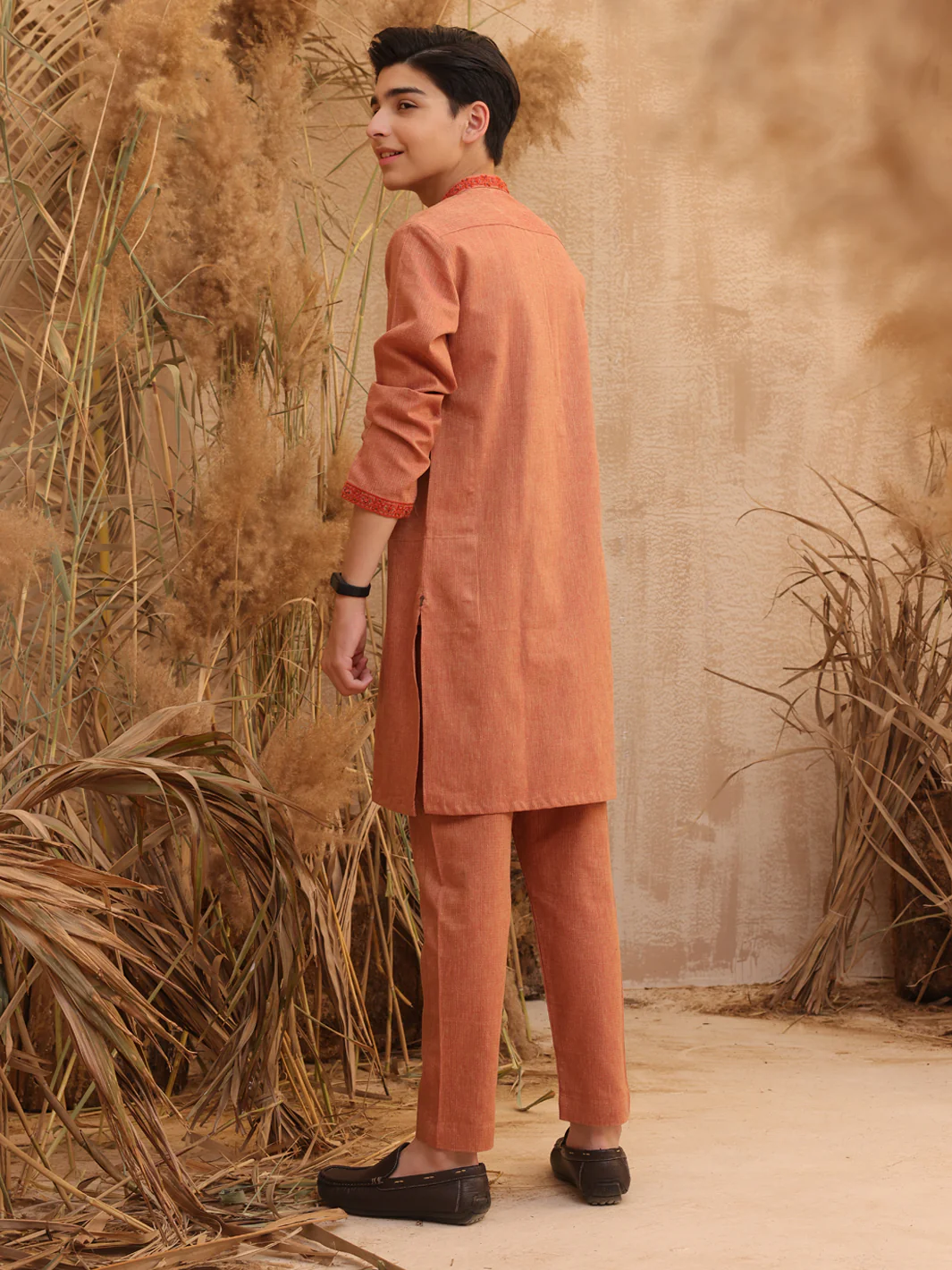 Orange Blended Kurta Trouser - ALT-KT-033 - Image 2