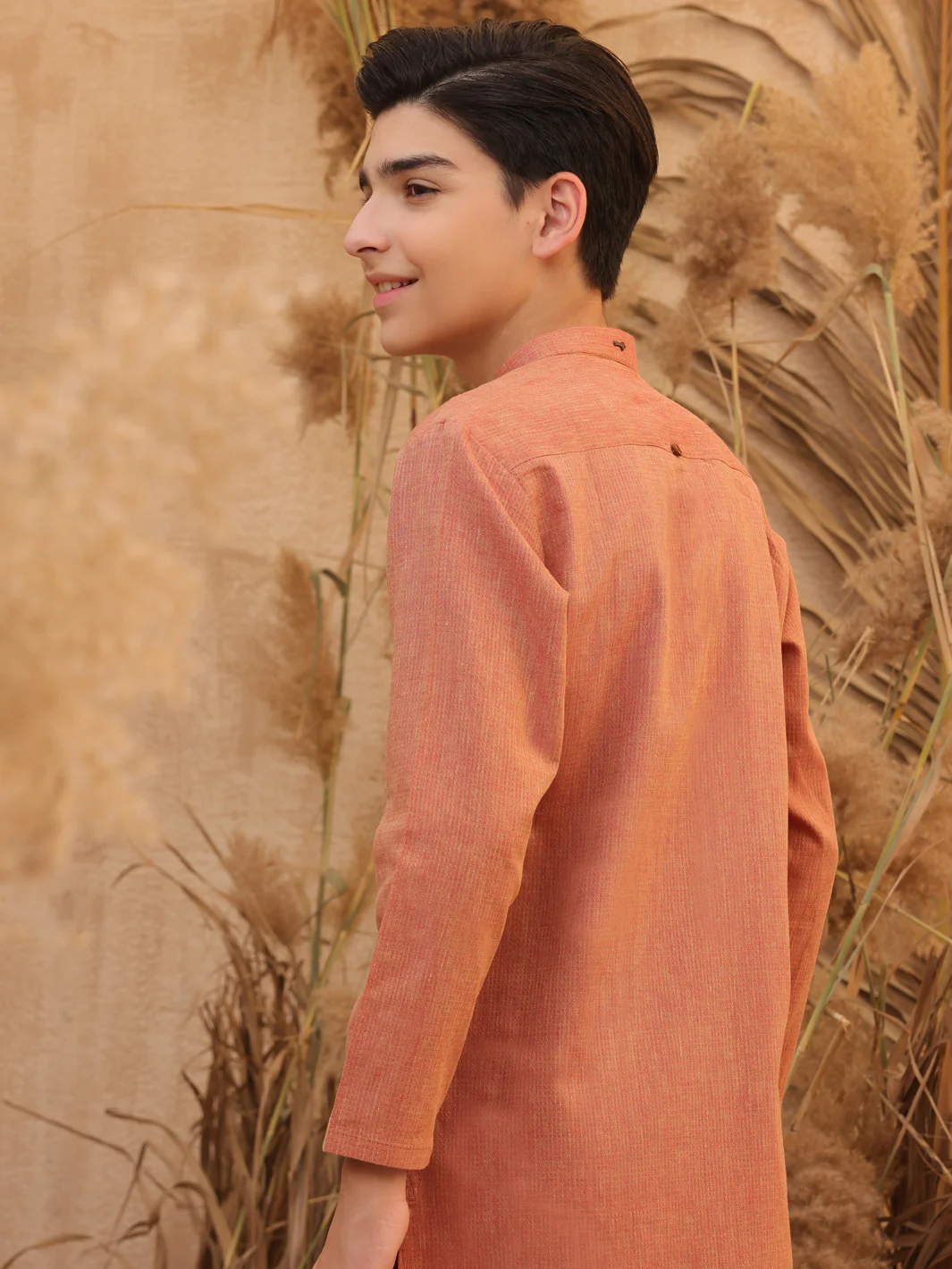 Orange Rust Blended Kurta Trouser - ALT-KT-034 - Image 3