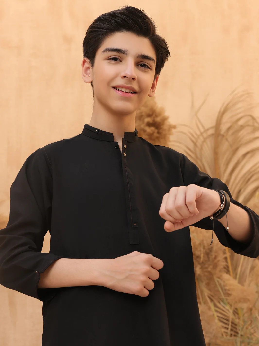 Black Blended Kurta Trouser - ALT-KT-035 - Image 3