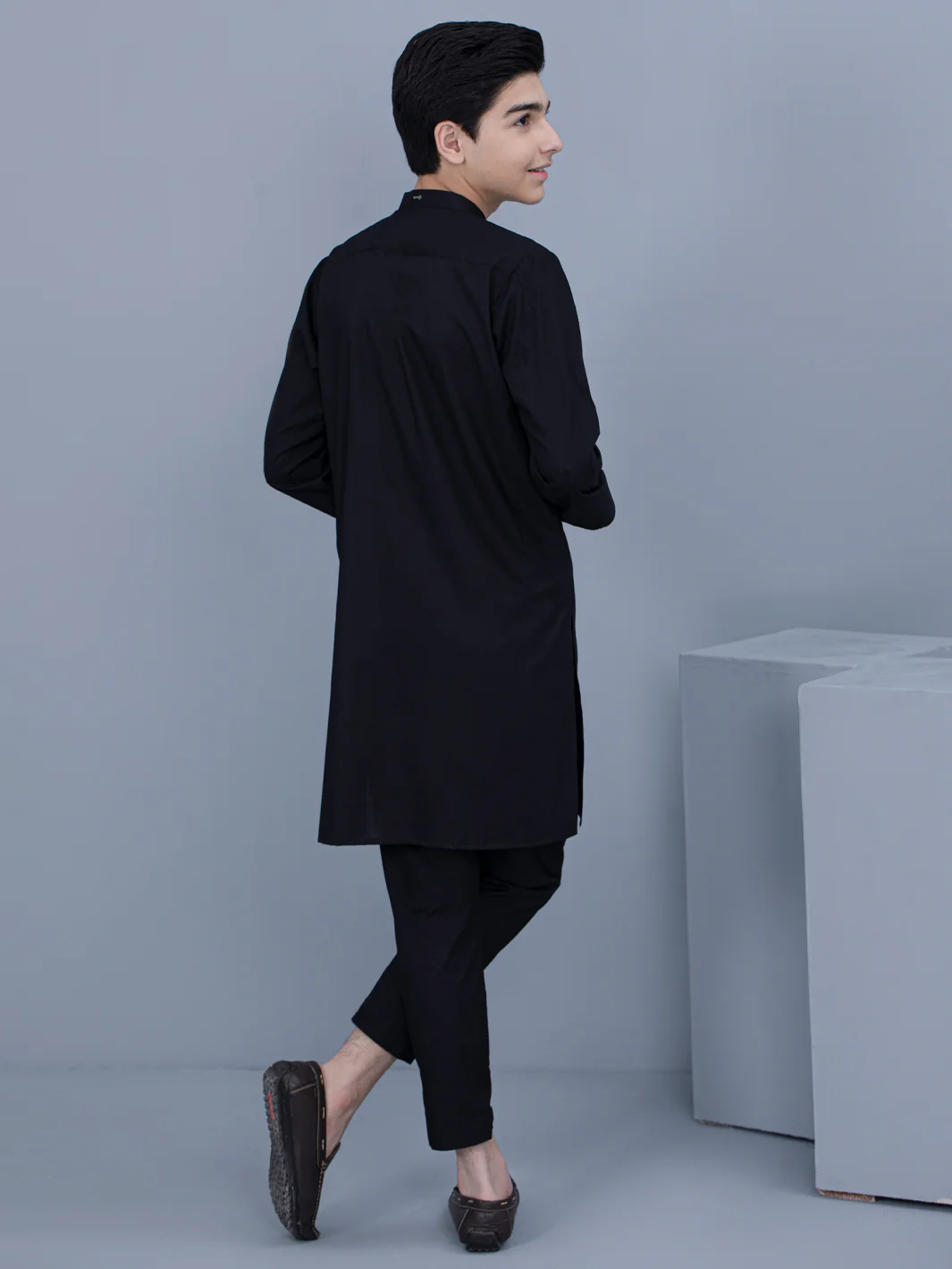 Black Blended Kurta Trouser - ALT-KT-036B - Image 2
