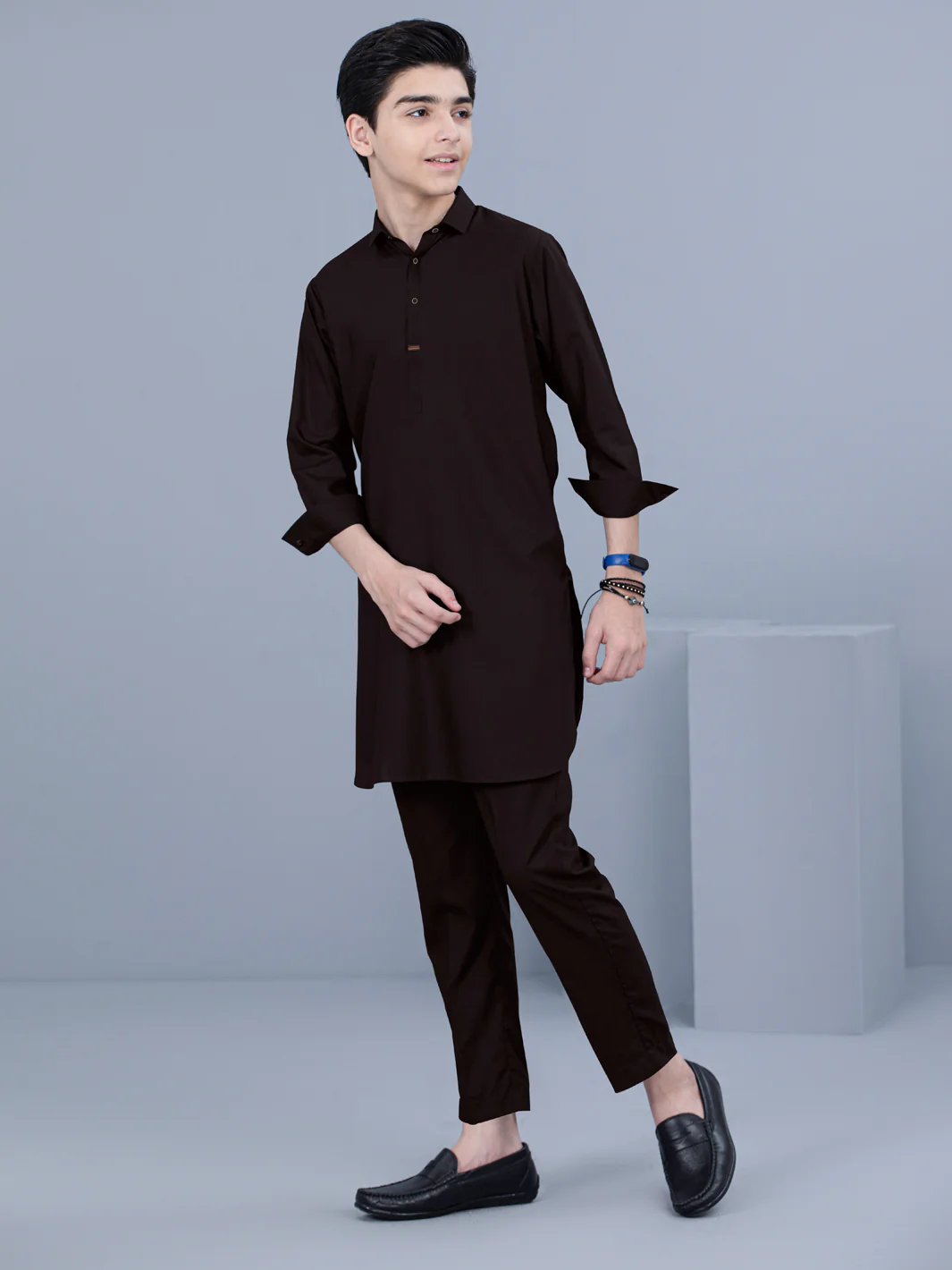 Brown Blended Kurta Trouser - ALT-KT-037A