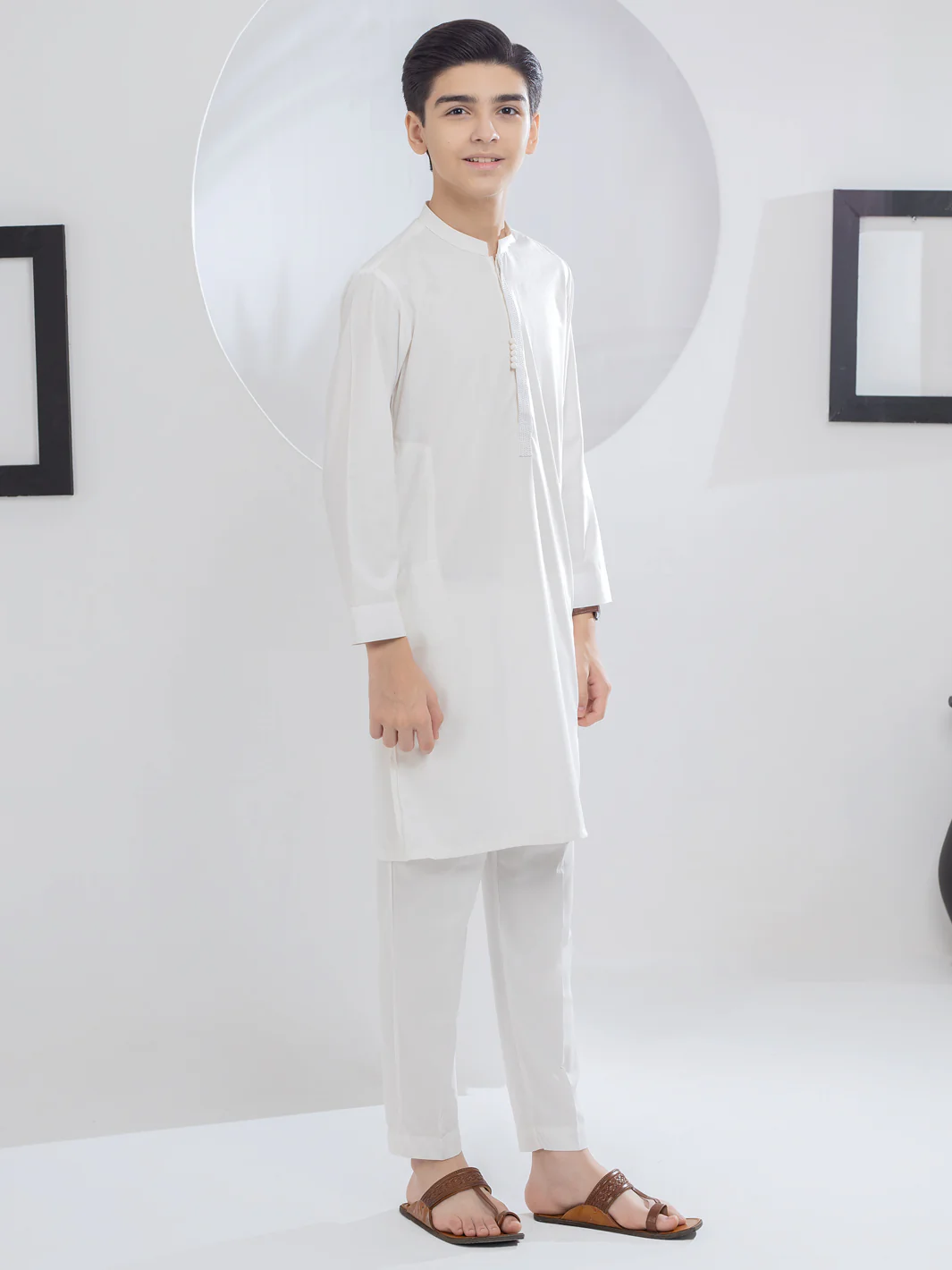 Off White Blended Kurta Trouser - ALT-KT-038 - Image 2