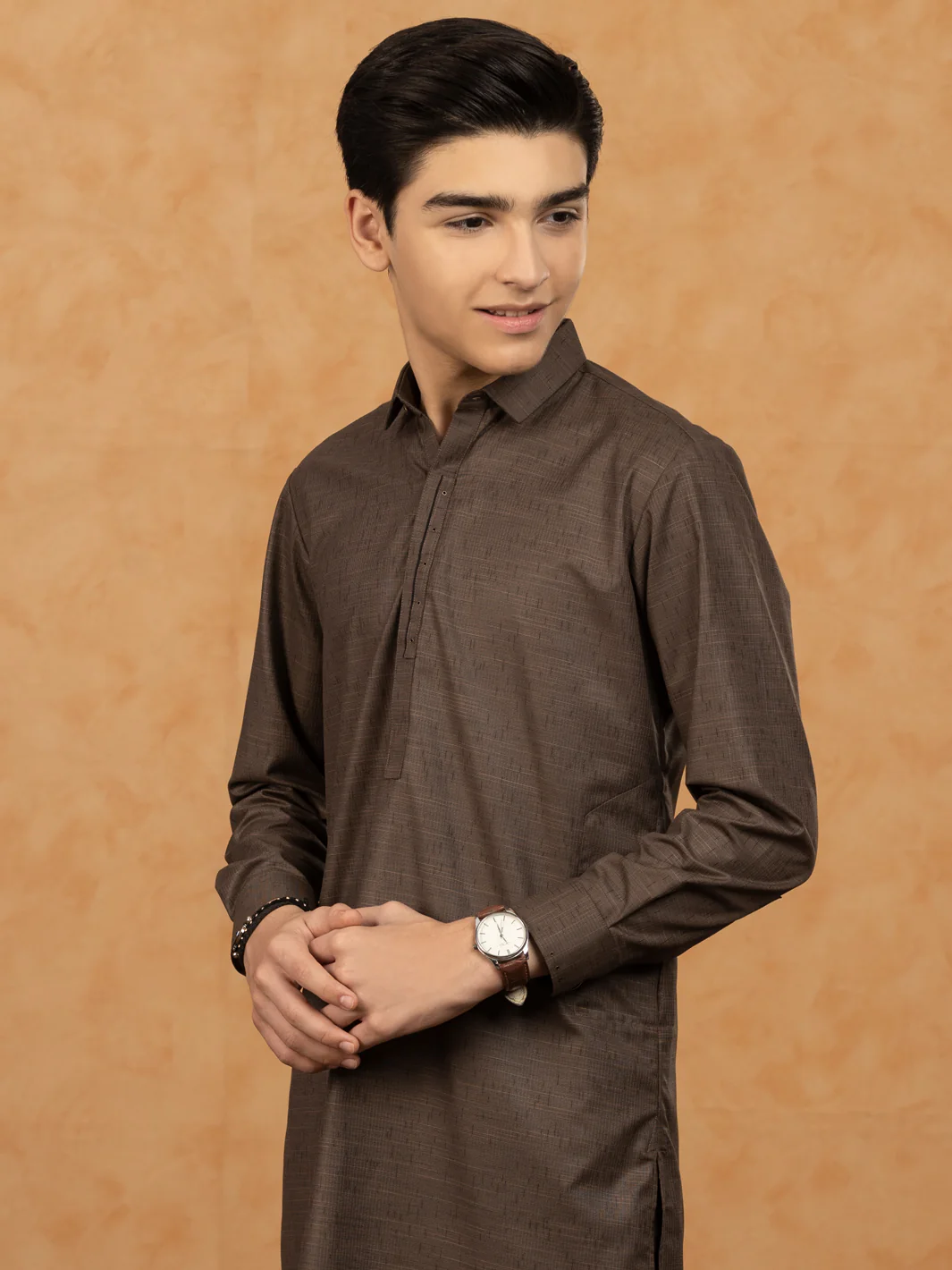 Brown Blended Kurta Trouser - ALT-KT-044 - Image 2