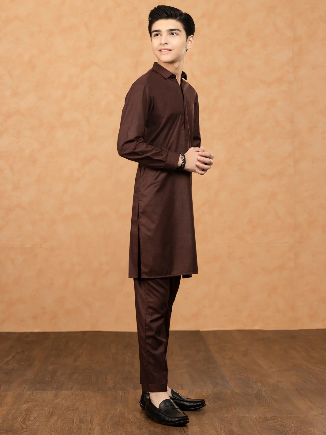 Maroon Blended Kurta Trouser - ALT-KT-045 - Image 4