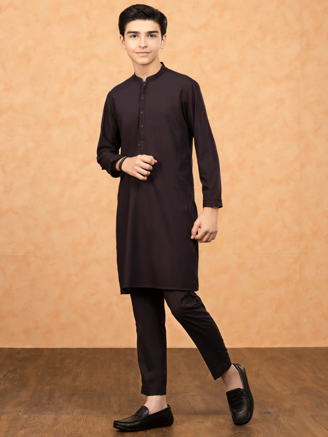Dark Purple Blended Kurta Trouser - ALT-KT-047
