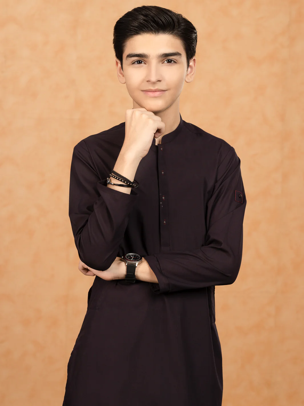 Dark Purple Blended Kurta Trouser - ALT-KT-047 - Image 2