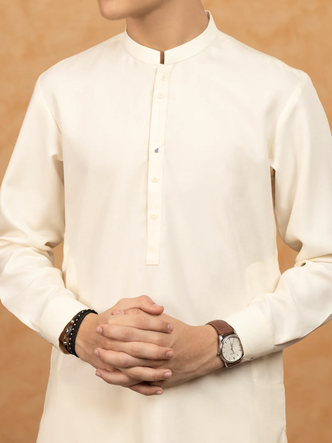 Cream Blended Kurta Trouser - ALT-KT-051 - Image 3