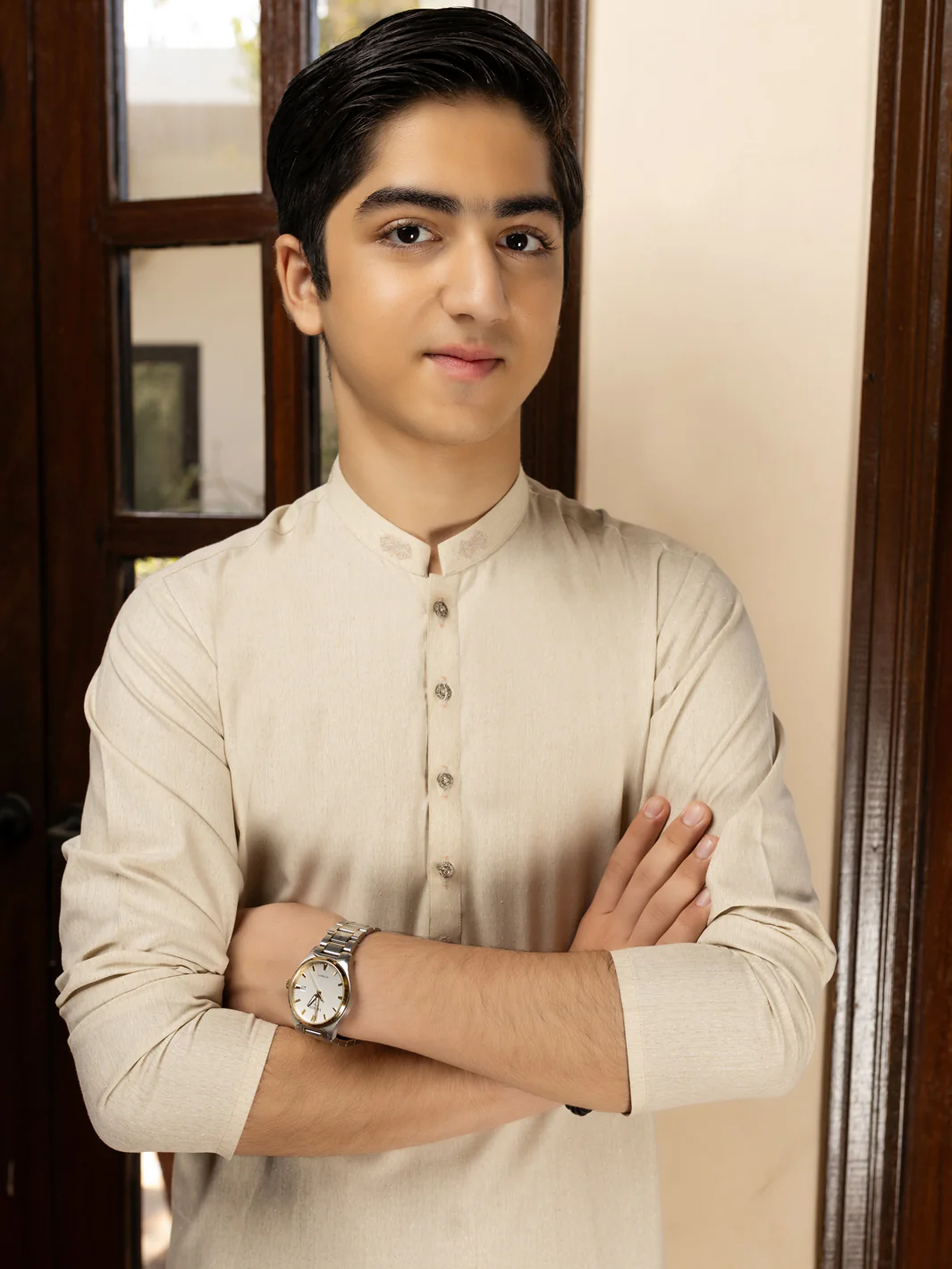 Off White Blended Kurta Trouser - ALT-KT-076 - Image 3