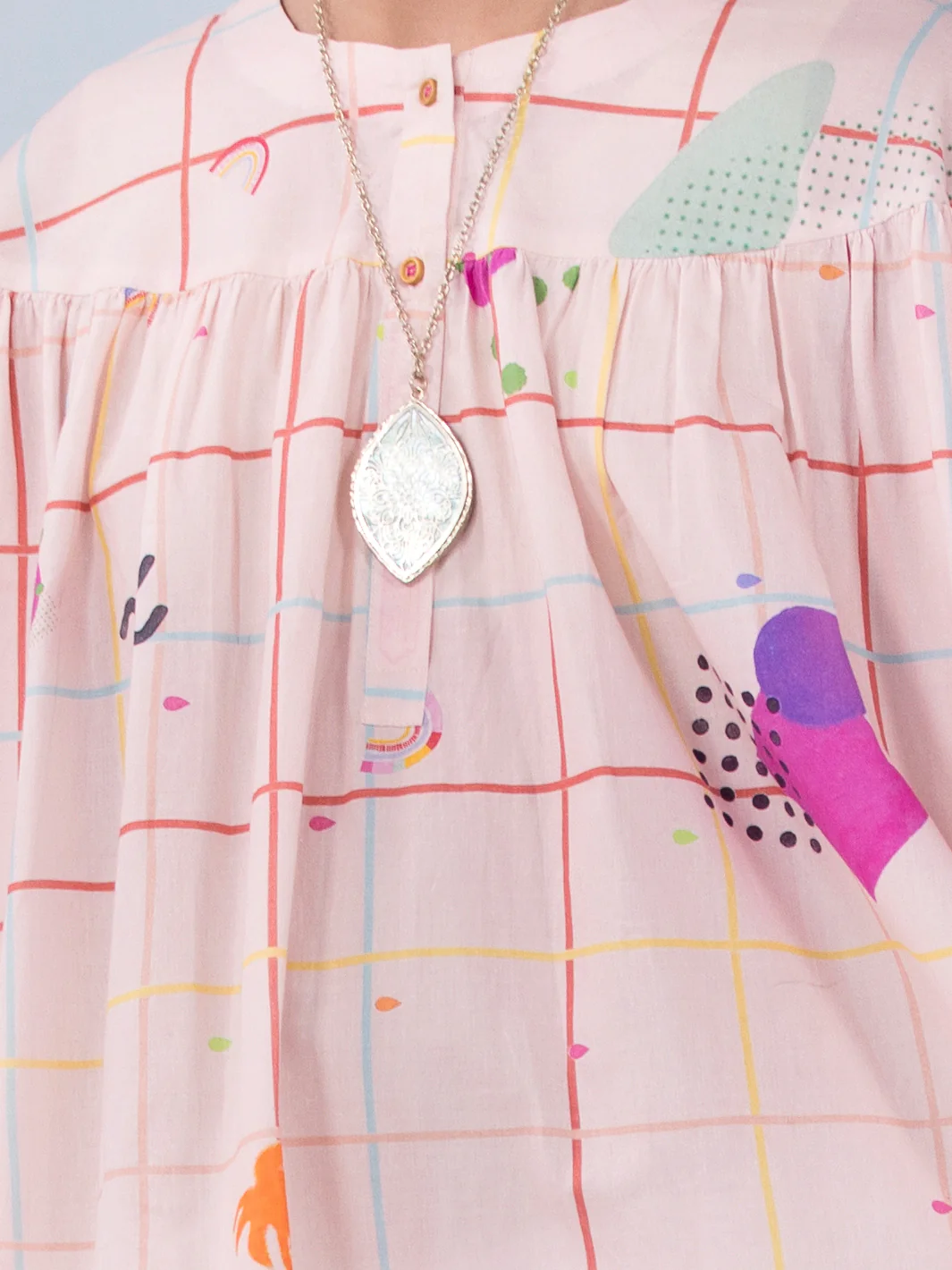 Pink Lawn Kurti - ALT-LK-1002 - Image 3