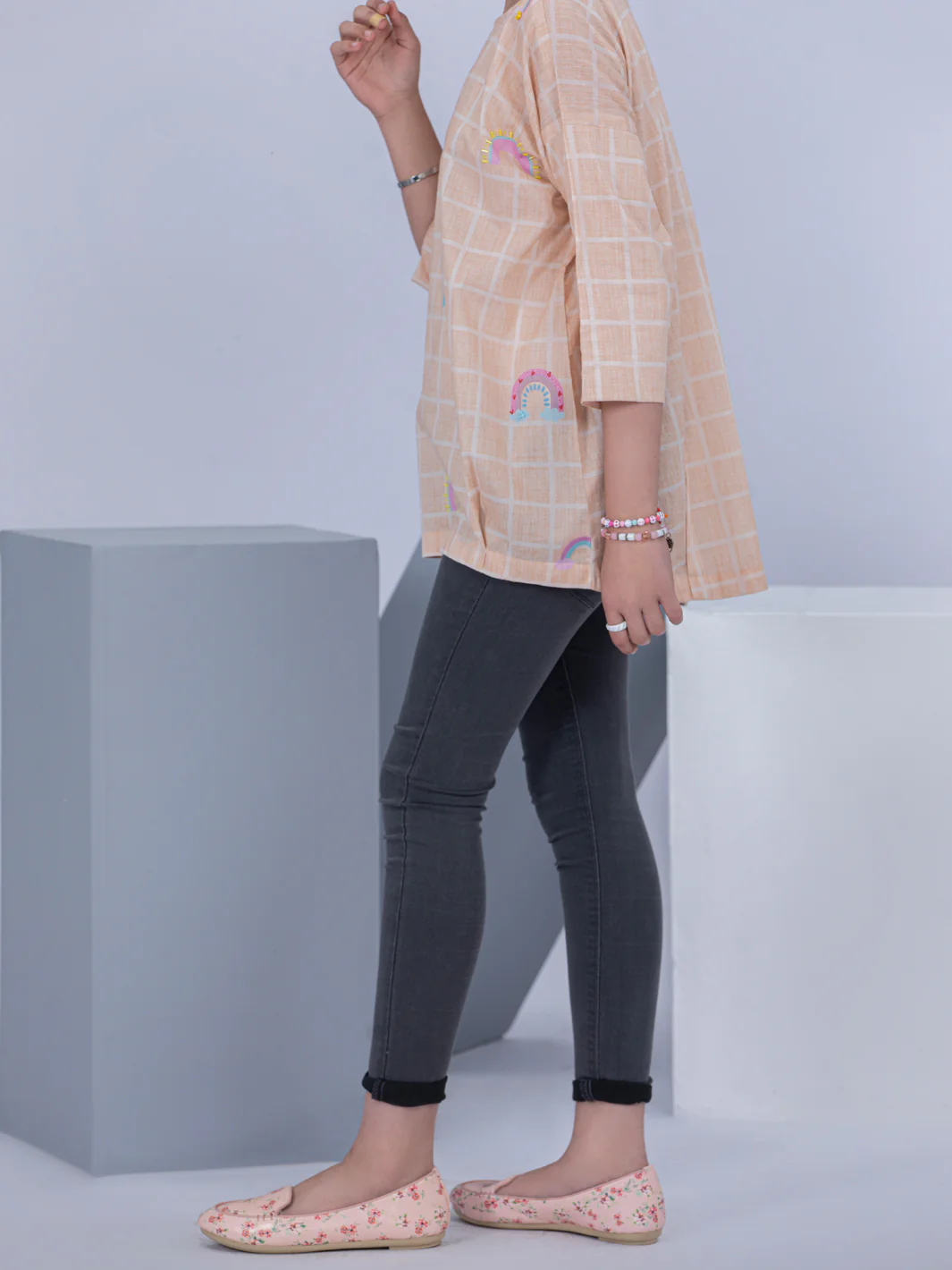 Beige Lawn Kurti - ALT-LK-1042 - Image 2