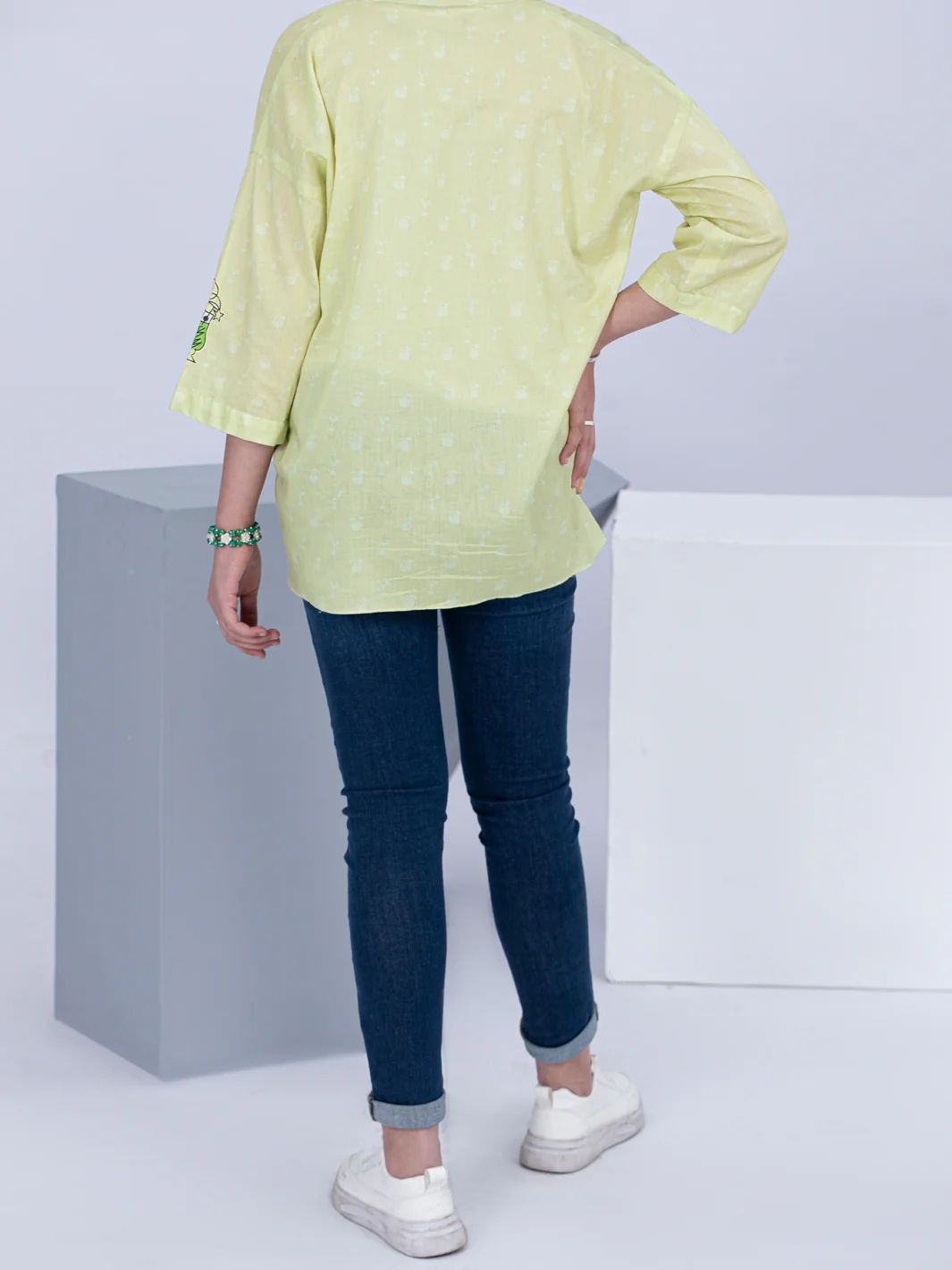Lemon Lawn Kurti - ALT-LK-1045 - Image 5