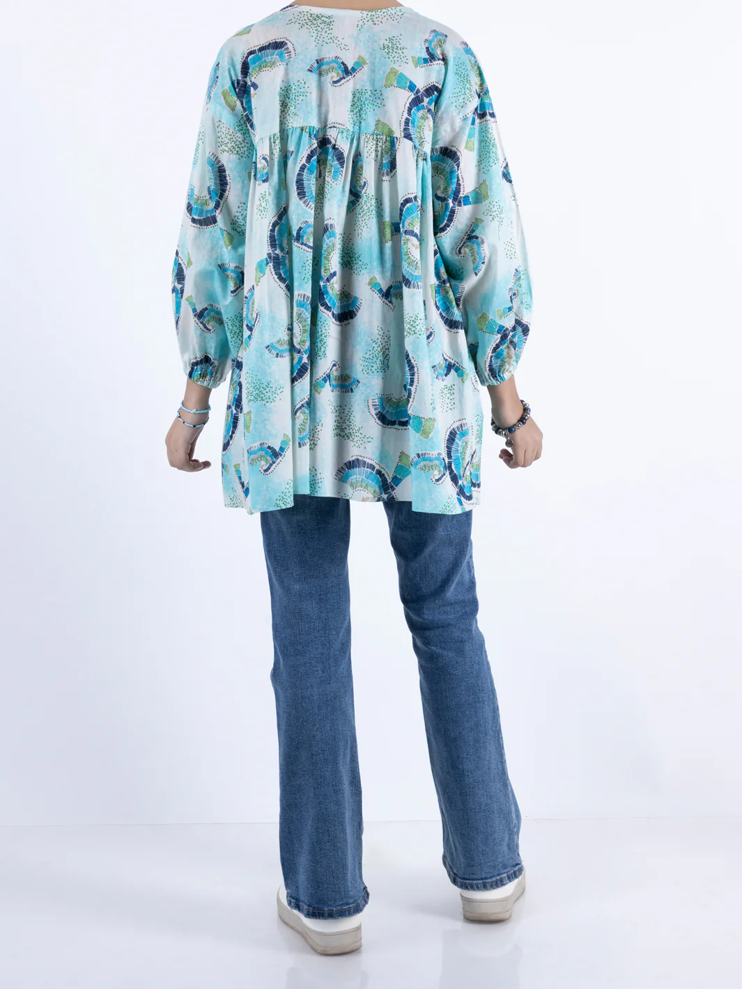 Ferozi Cambric Kurti - ALT-LK-1093 - Image 3