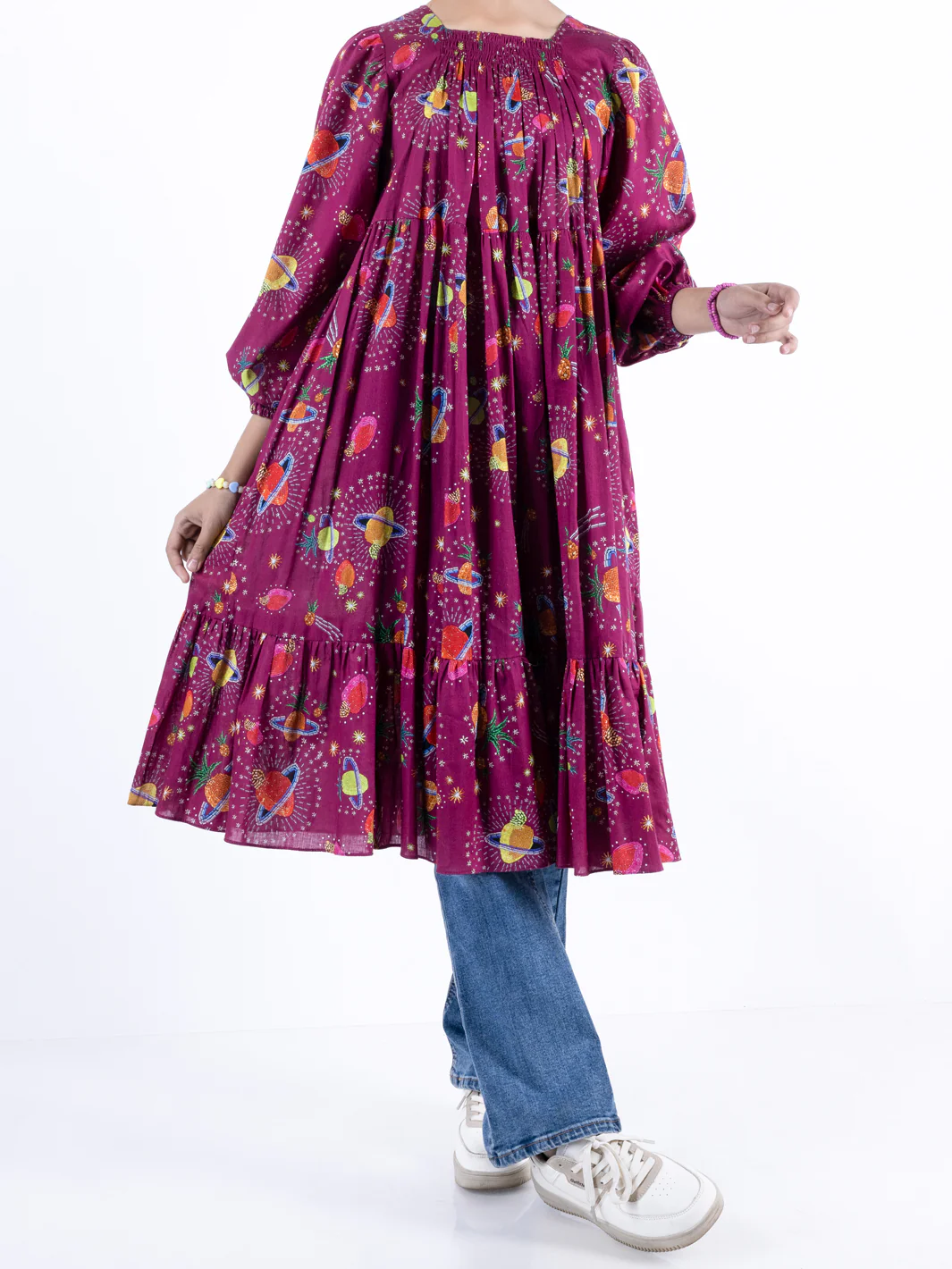 Purple Cambric Kurti - ALT-LK-1095 - Image 4