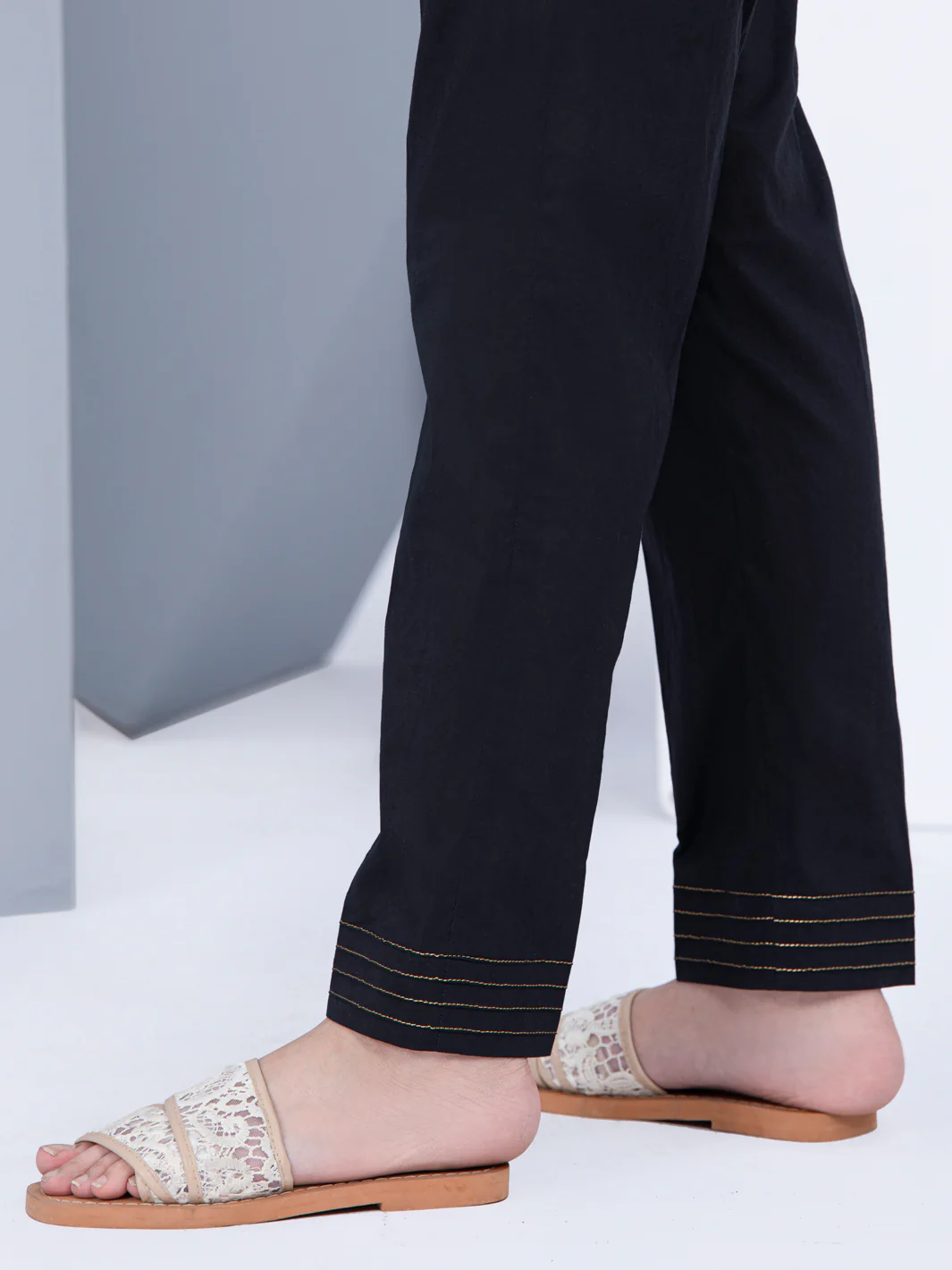 Black Cambric Girl Trouser - ALT-T-1023 - Image 2