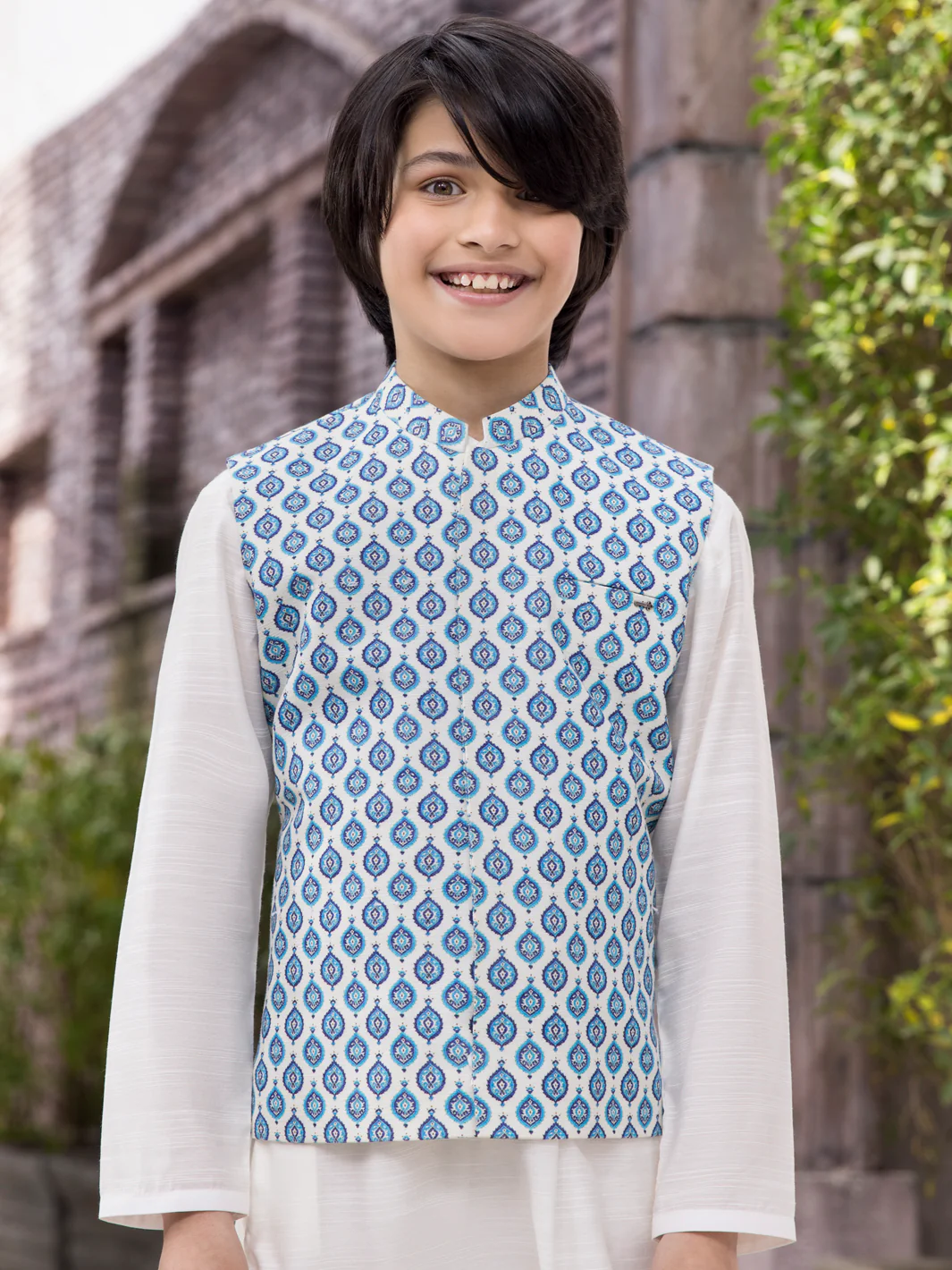 Blue Blended Boy Waistcoat - ALT-WC-005 - Image 4