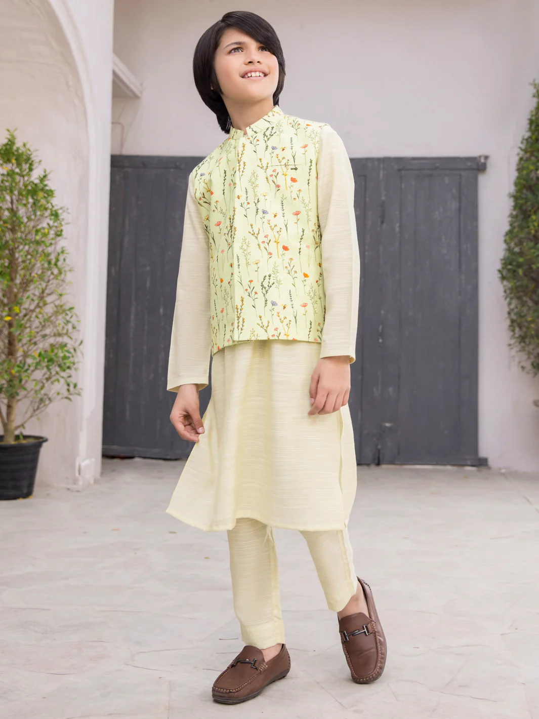 Light Green Blended Boy Waistcoat - ALT-WC-006 - Image 2