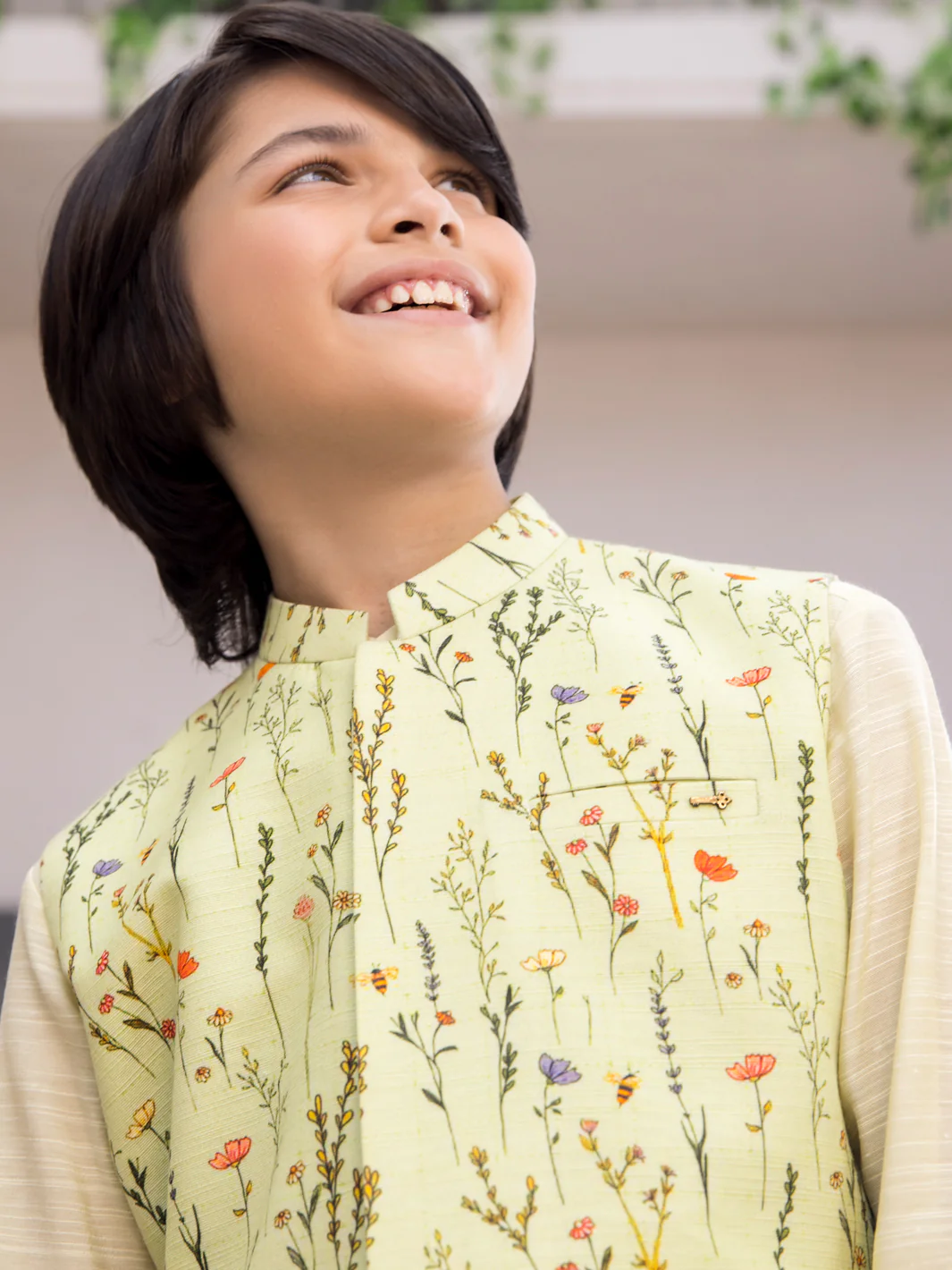 Light Green Blended Boy Waistcoat - ALT-WC-006 - Image 3