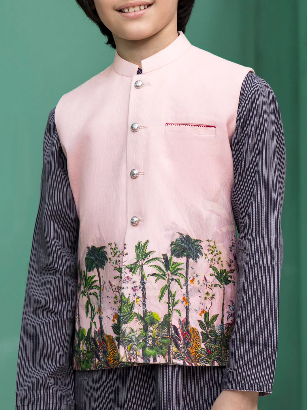 Light Pink Blended Boy Waistcoat - ALT-WC-007 - Image 3