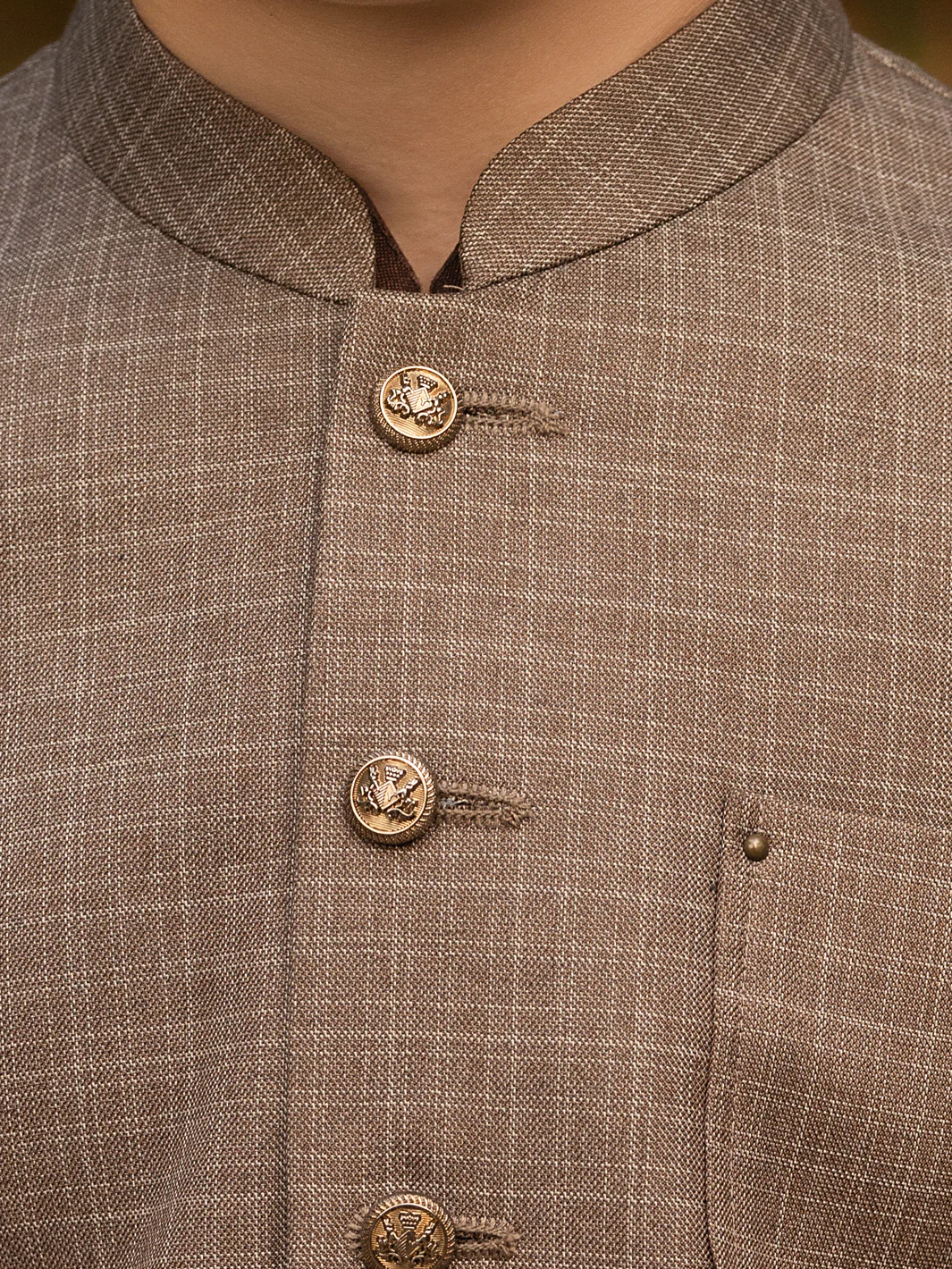 Brown Blended Boy Waistcoat - ALT-WC-011A - Image 3