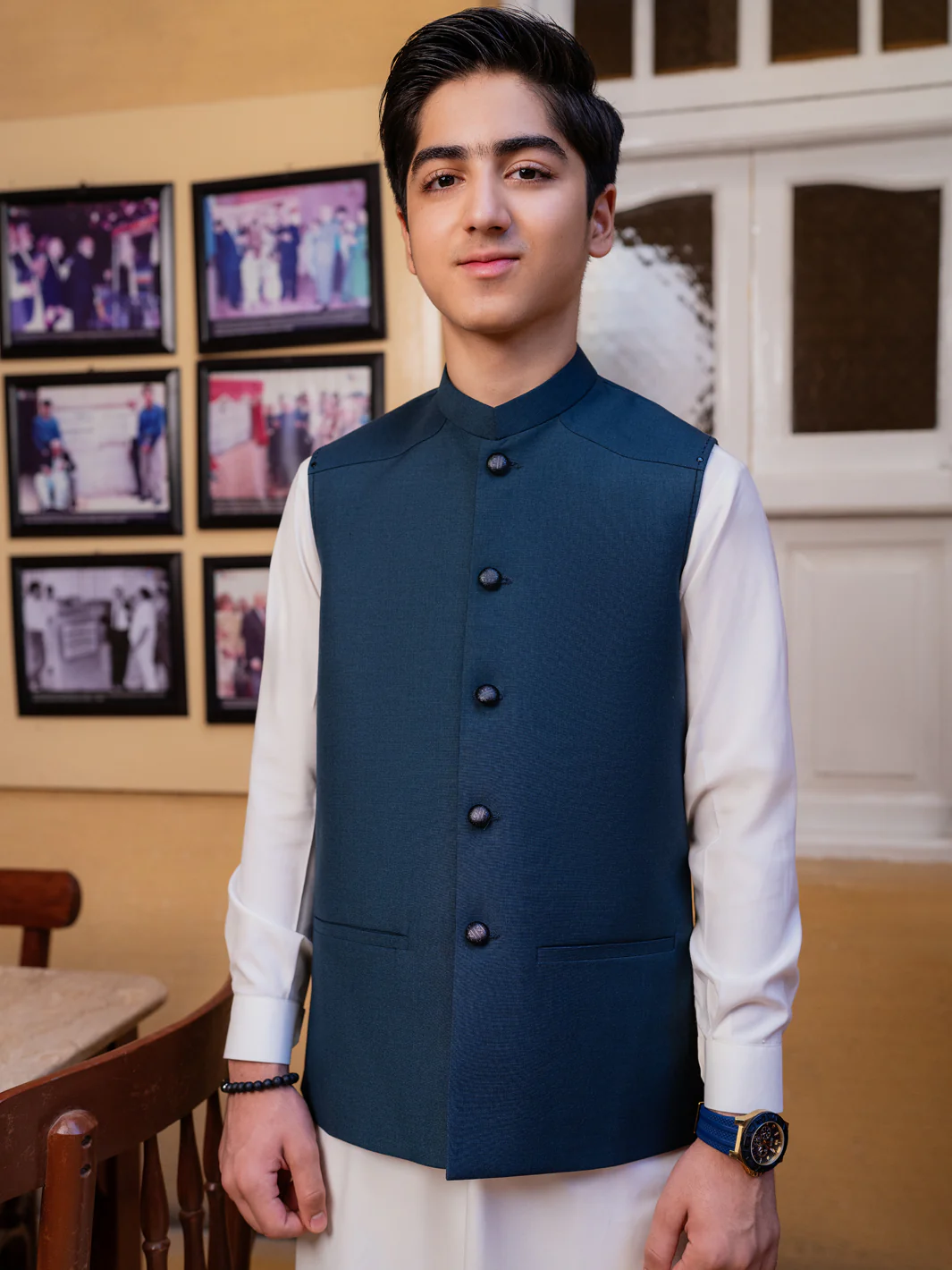 Teal Blended Waistcoat - ALT-WC-022 - Image 2