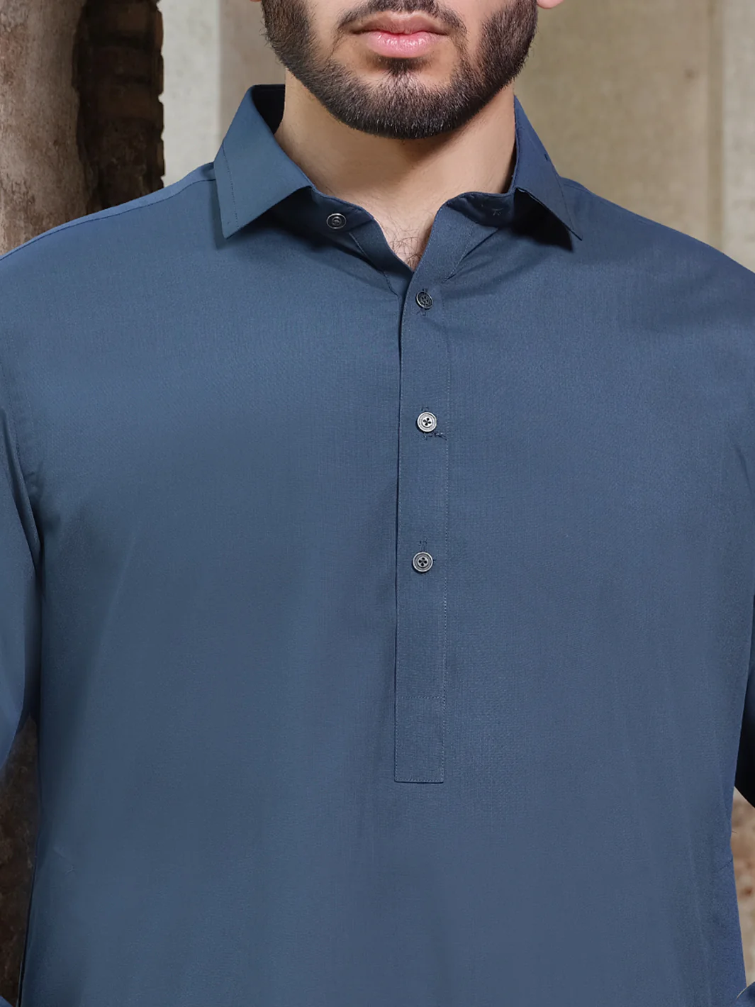 Blue Blended Kameez Shalwar - ALWA-KS-197 - Image 2