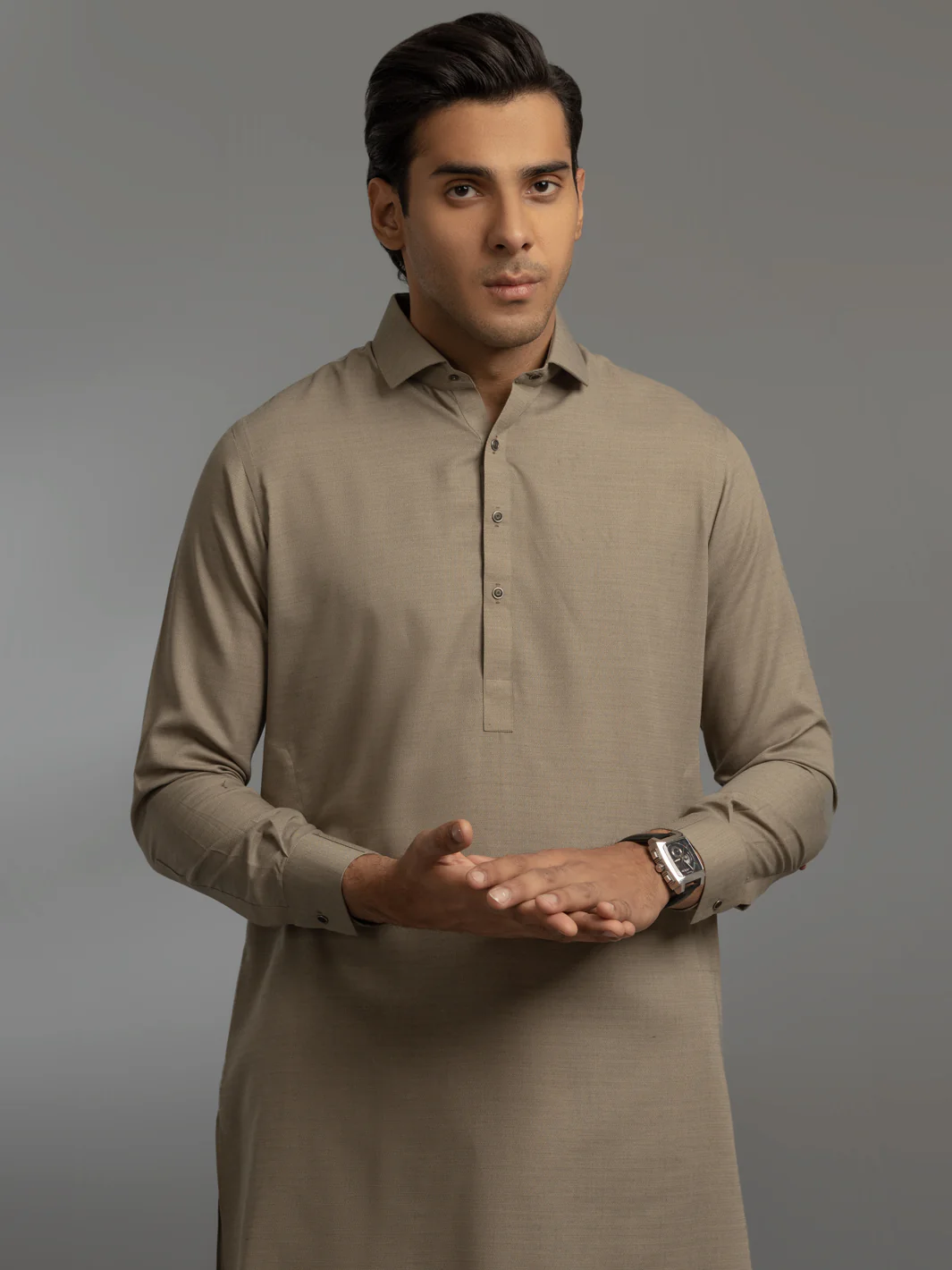 Green Blended Kameez Shalwar - ALWA-KS-361 - Image 3