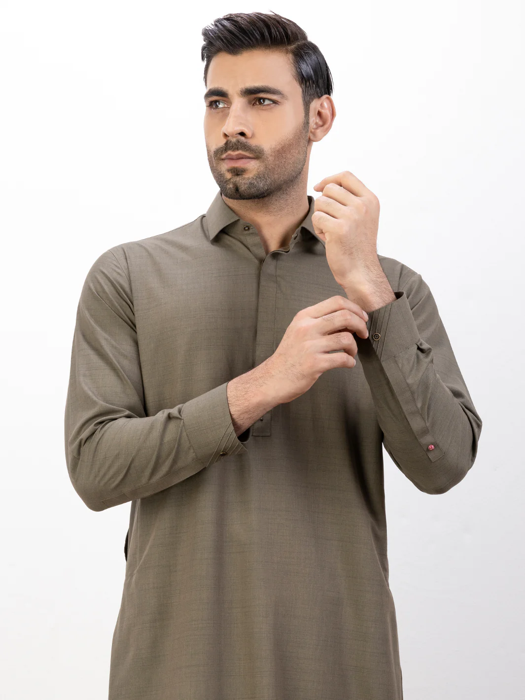 Green Blended Kameez Shalwar - ALWA-KS-368 - Image 2
