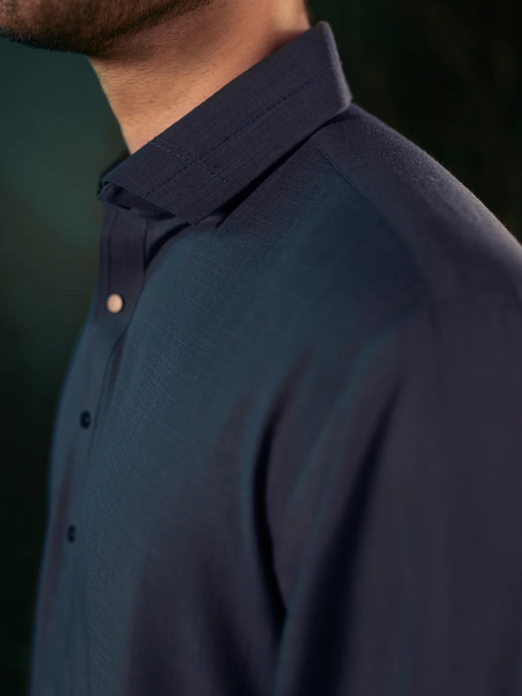 Dark Blue Cotton Kameez Shalwar - ALWA-KS-379 - Image 4