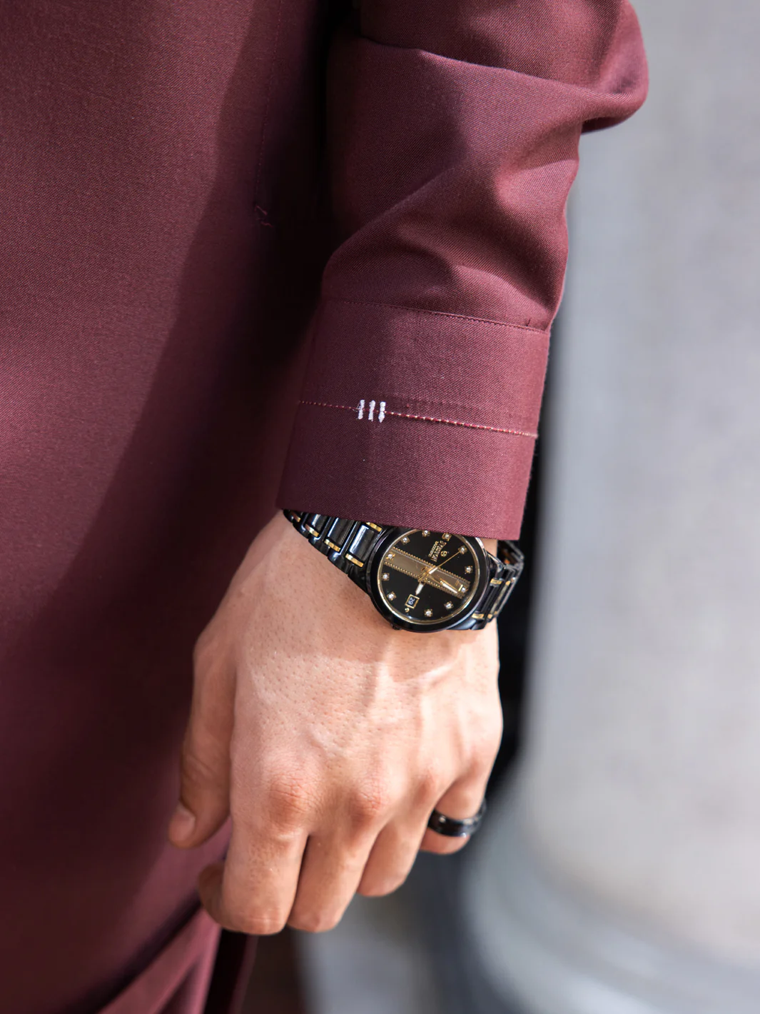 Maroon Blended Kameez Shalwar - ALWA-KS-414 - Image 3