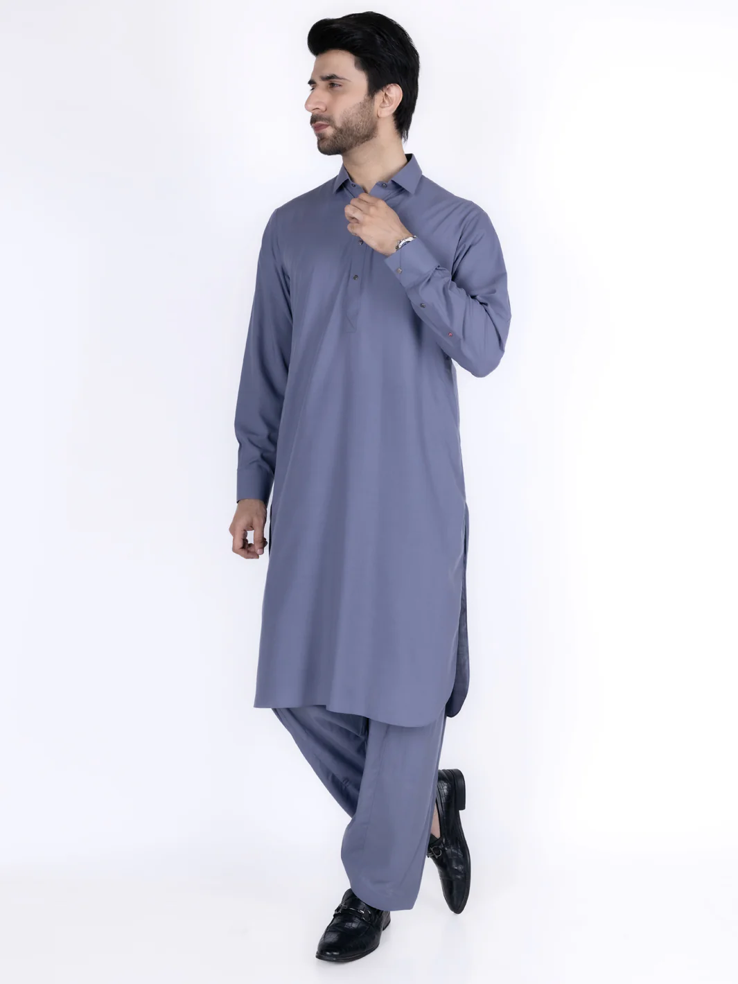 Purple Blended Kameez Shalwar - ALWA-KS-434 - Image 2