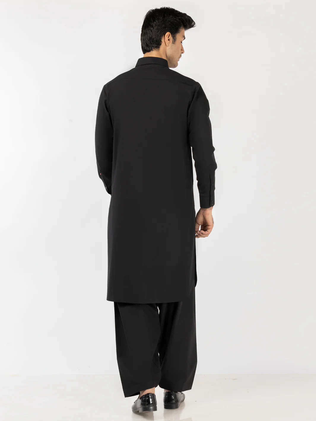 Black Blended Kameez Shalwar - ALWA-KS-483 - Image 2