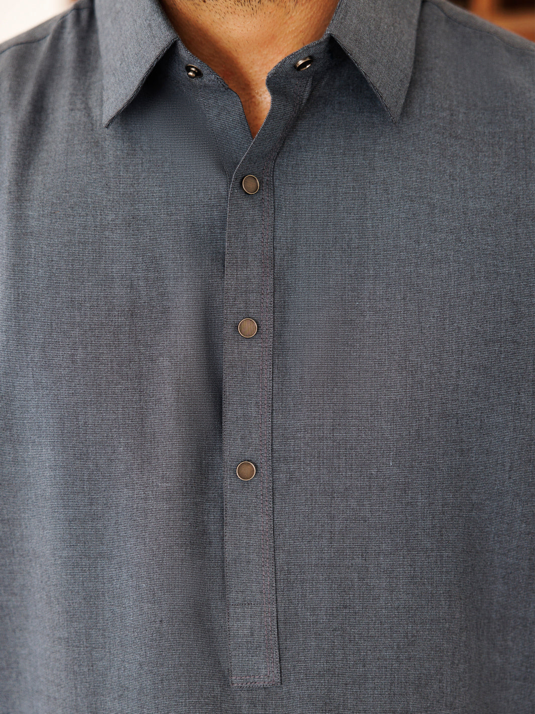 Blue Blended Kameez Shalwar - ALWA-KS-498 - Image 3