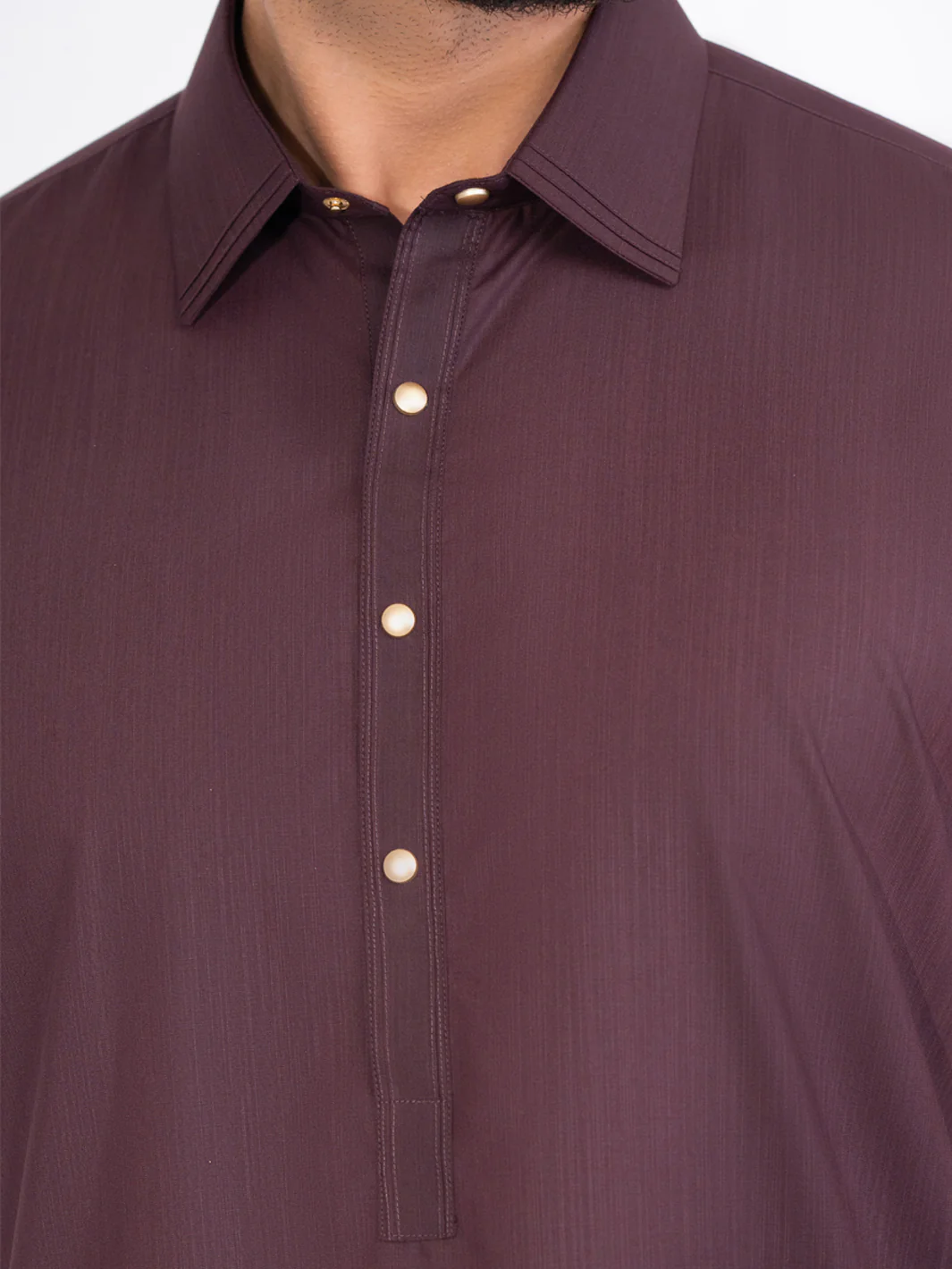 Burgundy Blended Kameez Shalwar - ALWA-KS-557 - Image 3