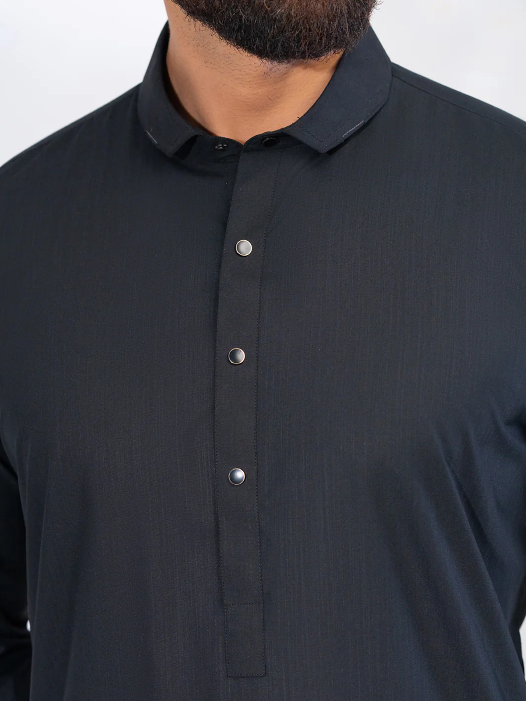 Black Blended Kameez Shalwar - ALWA-KS-559 - Image 3