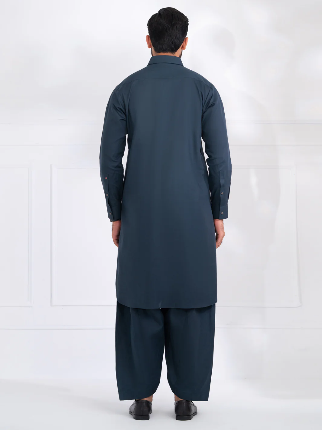 Teal Blended Kameez Shalwar - ALWA-KS-566 - Image 4