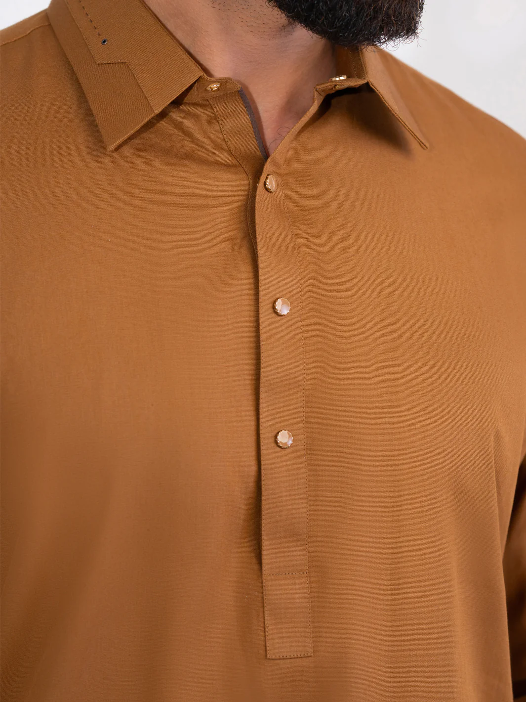 Brown Blended Kameez Shalwar - ALWA-KS-569 - Image 3