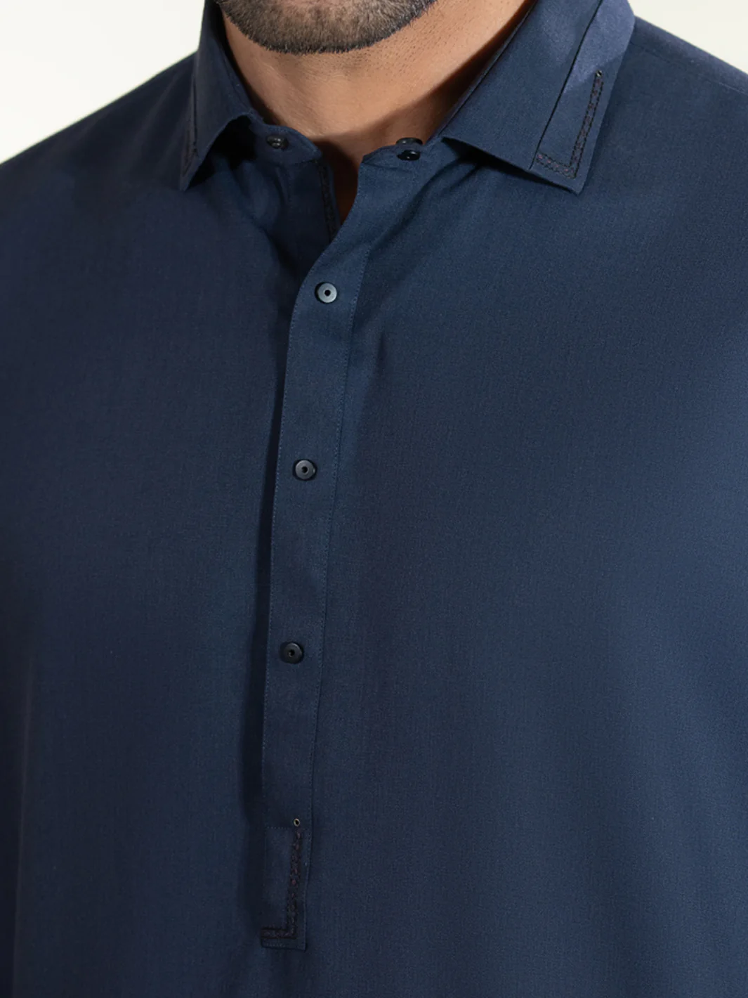 Navy Blue Kameez Shalwar - ALWA-KS-603 - Image 4