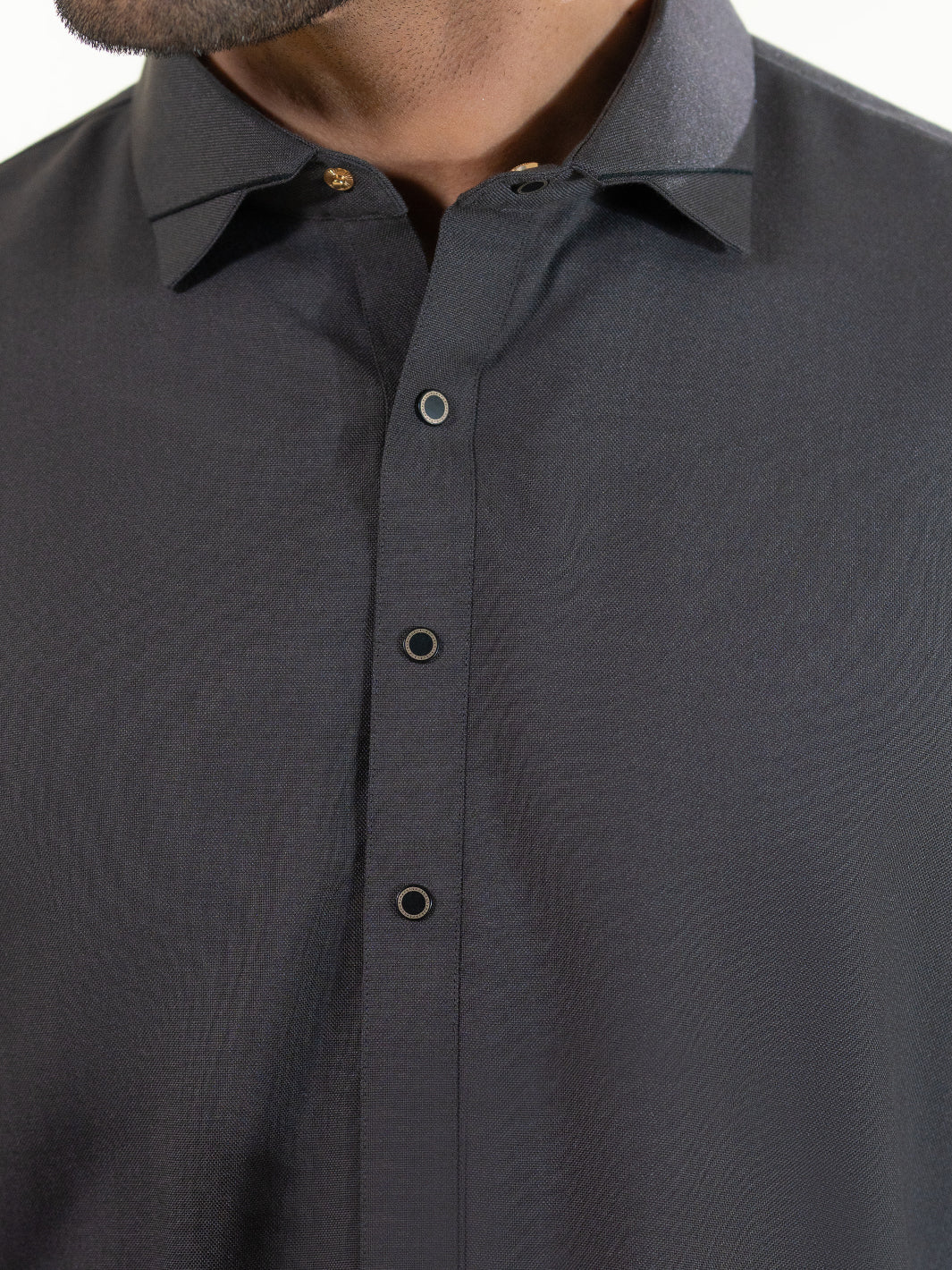 Charcoal Grey Kameez Shalwar - ALWA-KS-605 - Image 6
