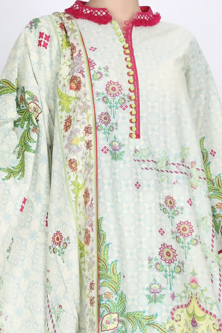 Aqua Cambric 3 Piece Stitched - ALP-759 - Image 2