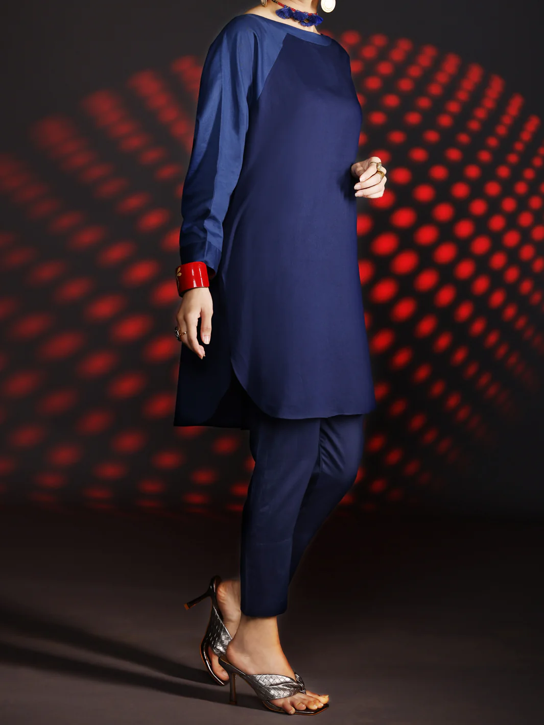 Blue Cotton Jacquard 2 Piece Stitched - AWP-2PS-303 - Image 2