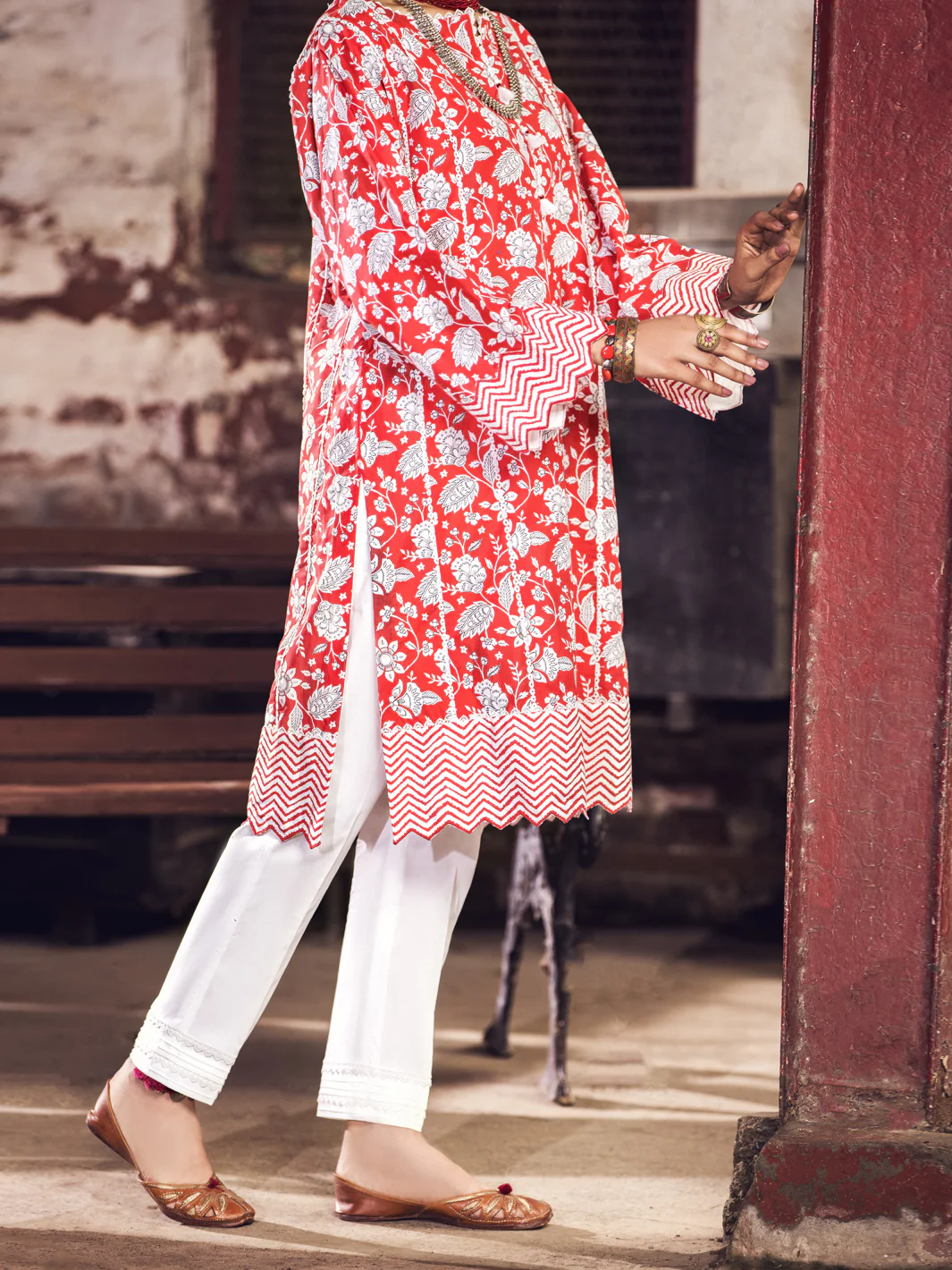 Red Cambric 2 Piece Unstitched - AWP-2PS-367 - Image 2