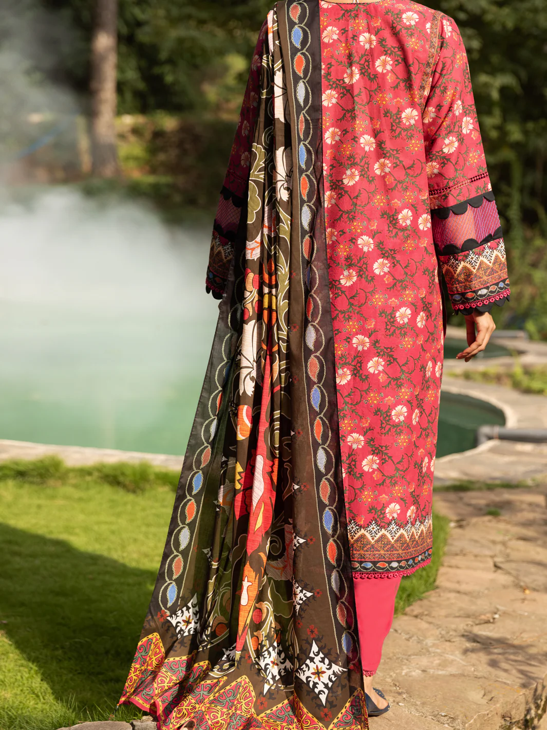 Fuchsia Cambric 2 Piece Unstitched - AWP-2PS-587 - Image 2
