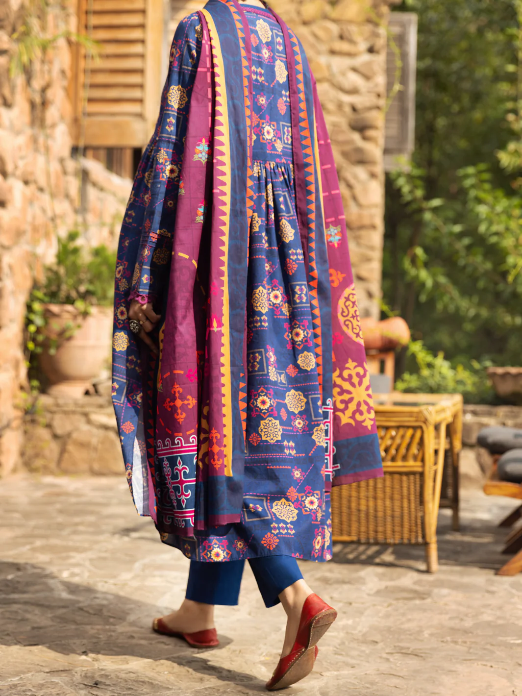 Blue Cambric 2 Piece Unstitched - AWP-2PS-591 - Image 2