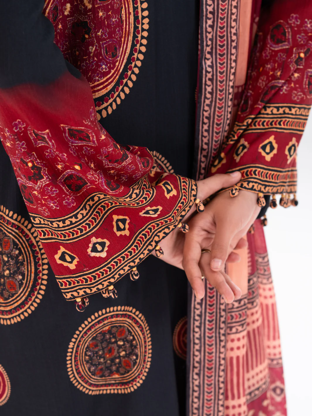 Black Khaddar 2Pc Unstitched - AWP-2PS-LKD-837 - Image 4